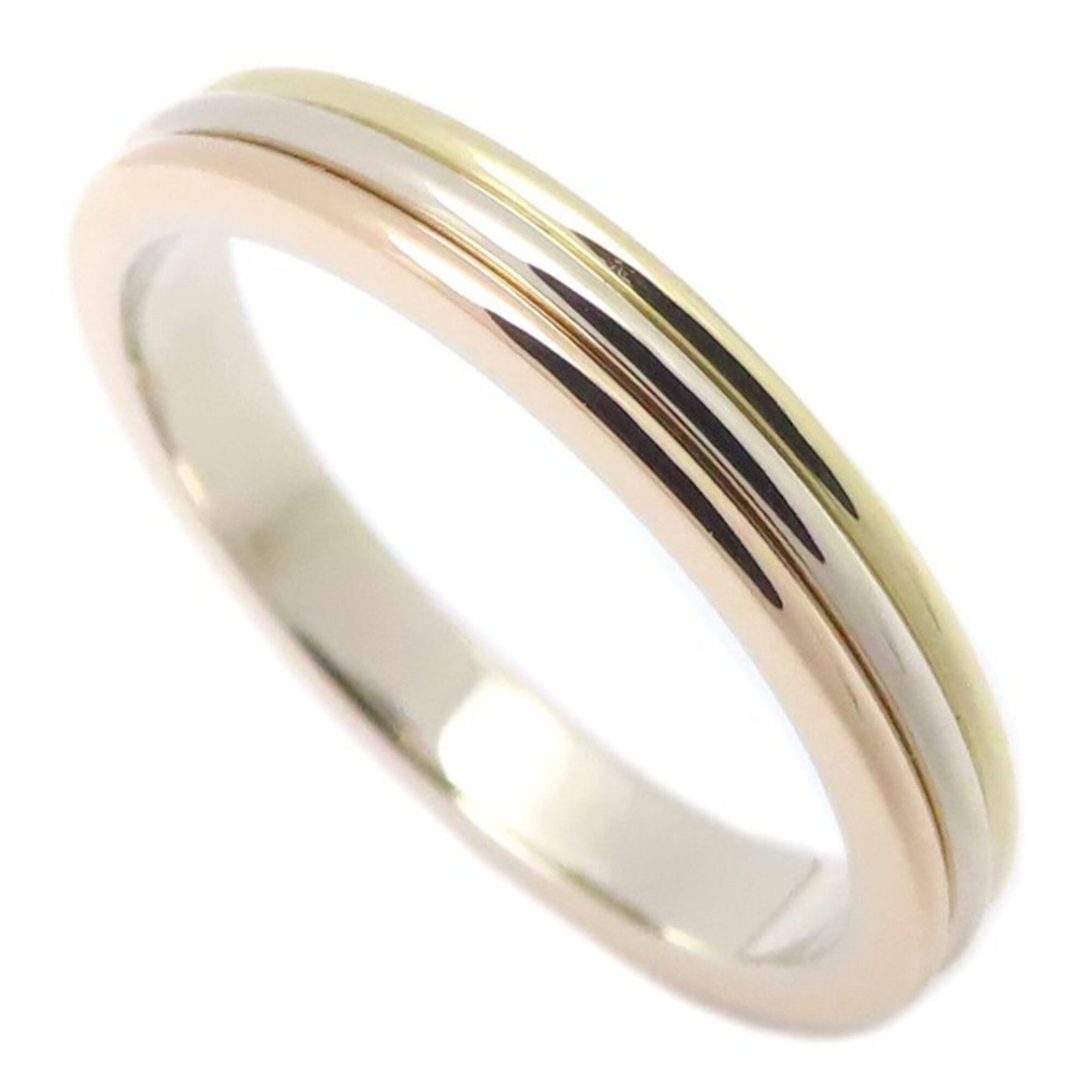 Cartier Pink 18k White 18k Yellow Gold Ring Band: Cartier Pink 18k White 18k Yellow Gold Ring Band Cartier Pink 18k White 18k Yellow Gold Ring Band - A luxurious combination of pink and white gold, this 18k band ring showcases a unique blend of