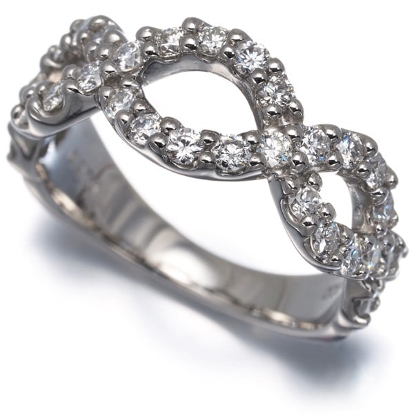 Diamond 0.80Ct Infinity Wave Ring 900 Platinum: Diamond 0.80Ct Infinity Wave Ring 900 Platinum 900 platinum metal purity and natural diamond make this ring stand out. The infinity wave design creates a unique and eye-catching pattern, while the