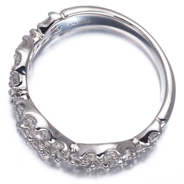 Diamond 0.80Ct Infinity Wave Ring 900 Platinum - 5