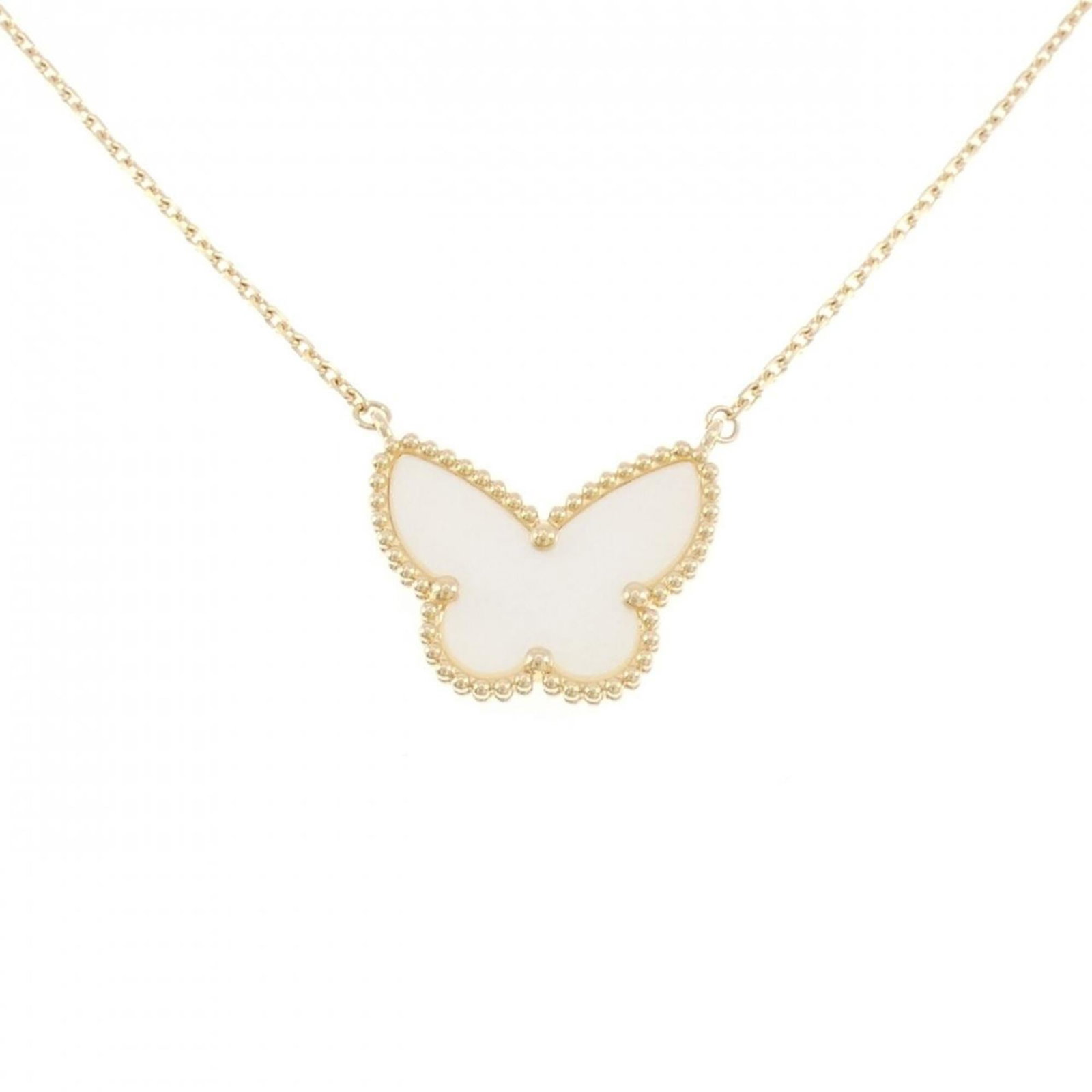 Lucky Necklace Papillon Necklace By Van Cleef Arpels: Lucky Necklace Papillon Necklace By Van Cleef Arpels Yellow Gold Papillon Necklace by Van Cleef & Arpels. This exquisite necklace features the iconic Papillon design, crafted in 18K yellow gold and