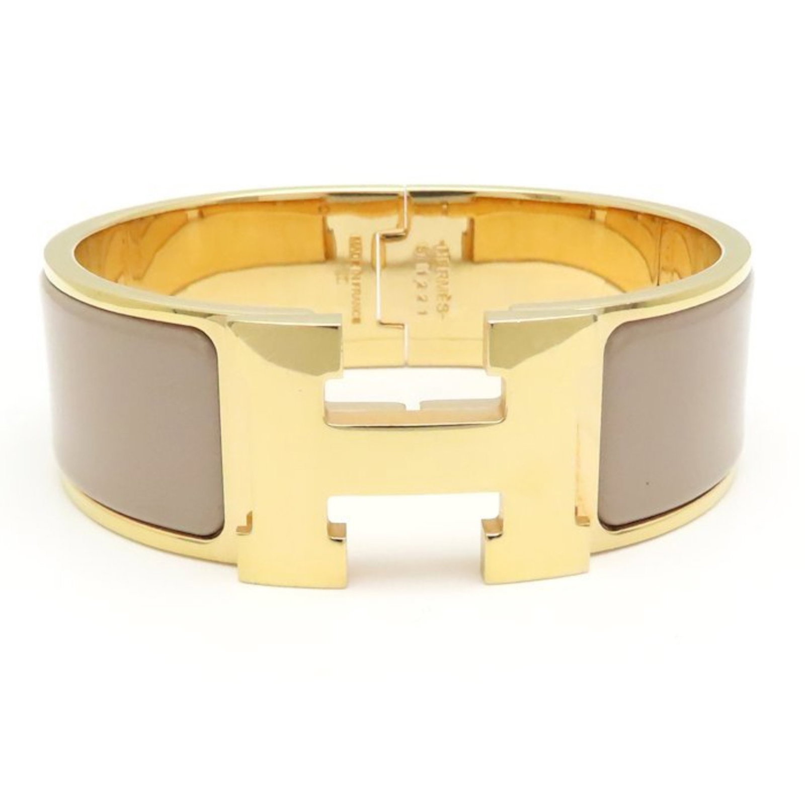Hermes Bangle Enamel Gold Plating - 2