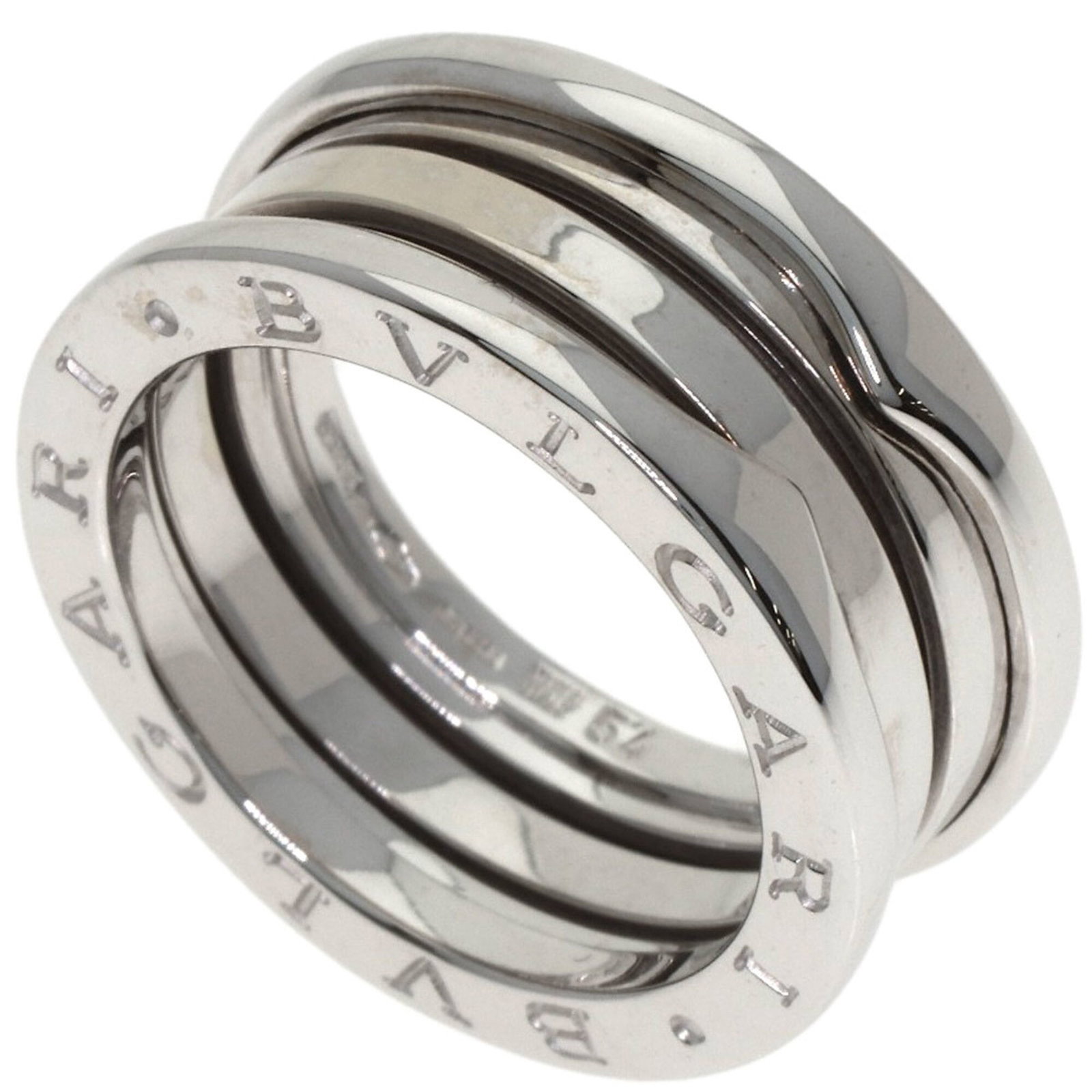 Bvlgari Band Ring White Gold (18K): Bvlgari Band Ring White Gold (18K) Bvlgari Band Ring White Gold (18K) features an 18K white gold band with a width of 9mm and a weight of 10.6g, offering a subtle yet elegant design. The ring is made