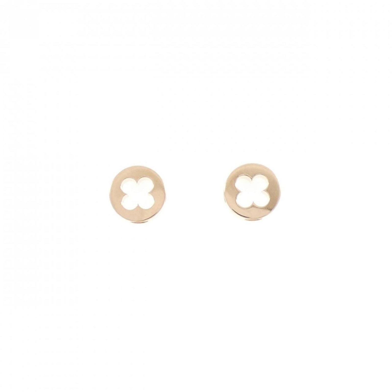 Pink Gold Stud Earrings Louis Vuitton: Pink Gold Stud Earrings Louis Vuitton Pink Gold Stud Earrings Louis Vuitton are made from 18K pink gold and feature the iconic Louis Vuitton design. The earrings have a few traces of usage, with some
