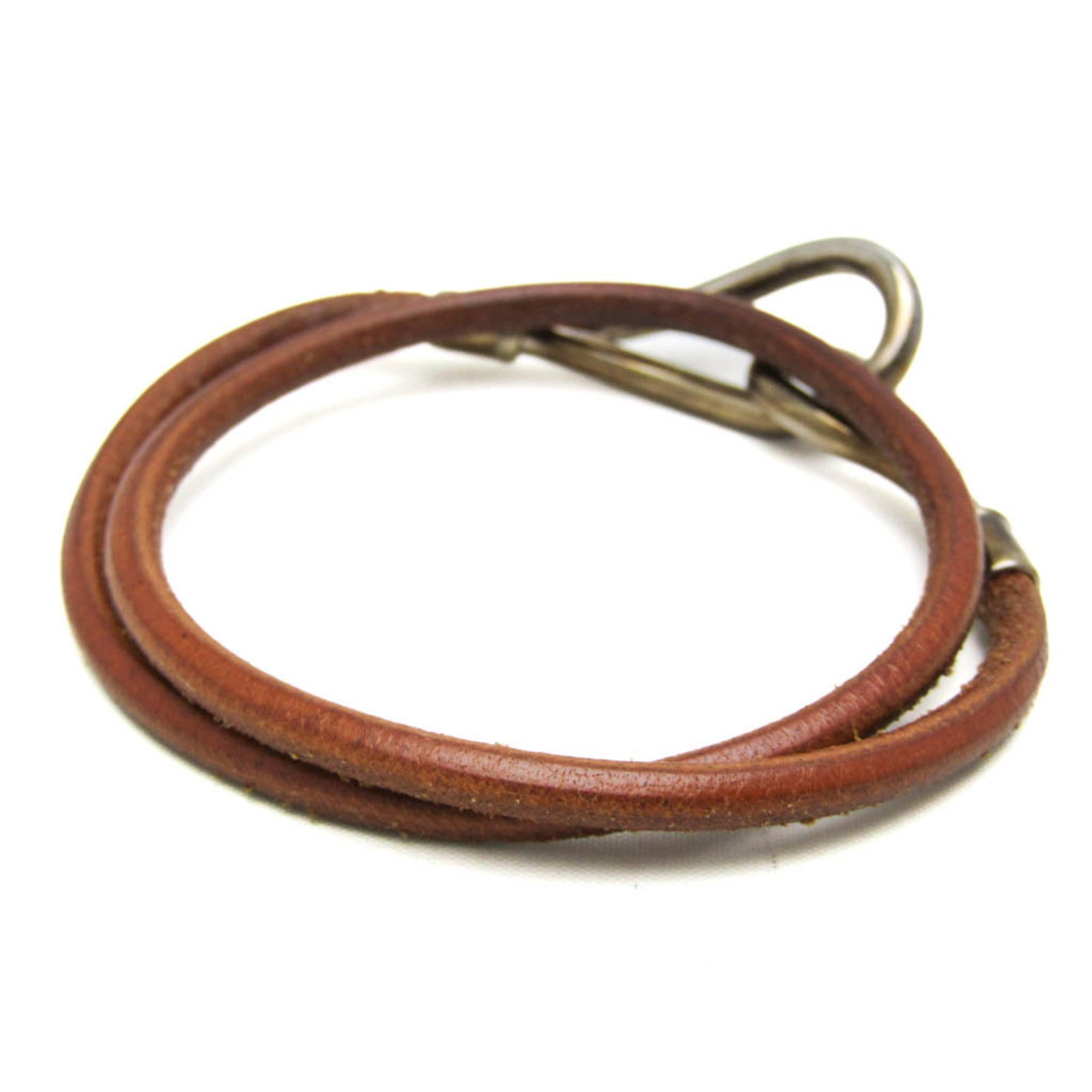 Metal leather bangle Hermes - 2