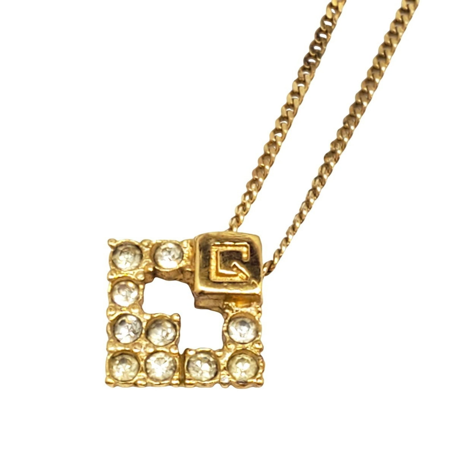 Givenchy Gp Rhinestone Necklace Gold Women'S Kaizuka Store It3Gruc7C008 Rk2289D (1 of 7)