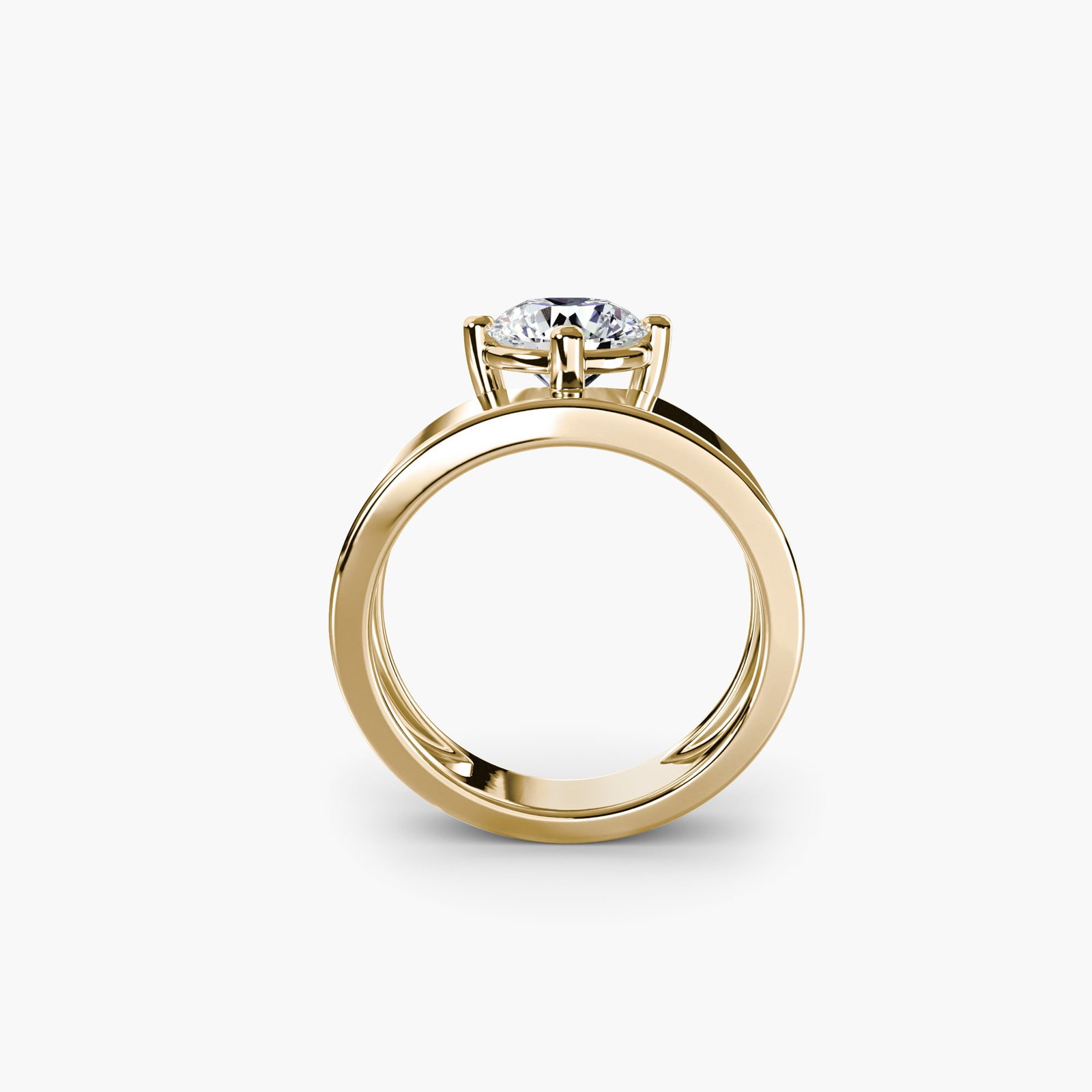 Vintage Round 18Kt Yellow Gold Ring Setting: Vintage Round 18Kt Yellow Gold Ring Setting 18Kt Yellow Gold Ring Setting for the Perfect Center Stone. This vintage round ring setting boasts a sturdy 5.75 carat weight and features a sleek 4.2mm ban