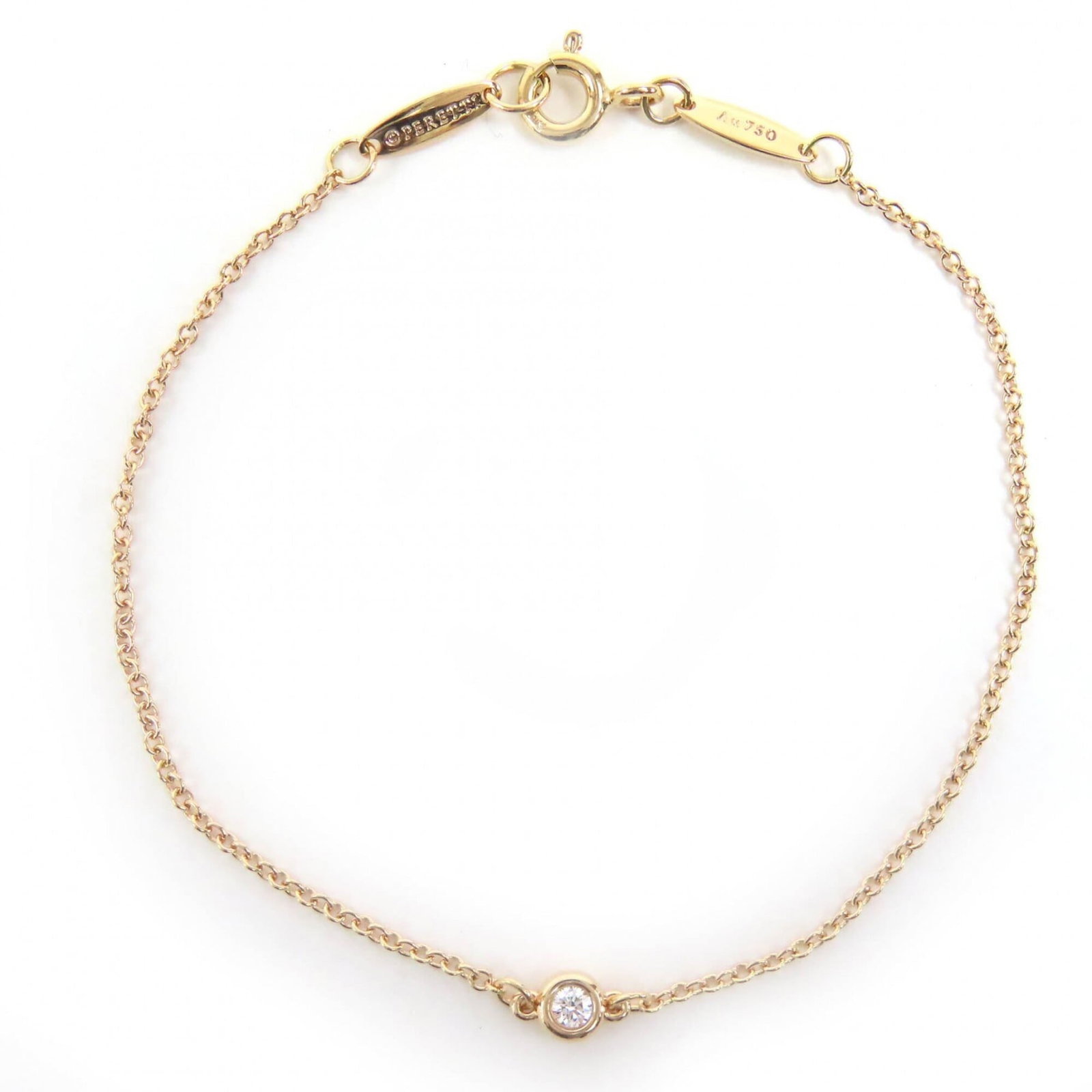 Pink Gold 18K Tiffany Charm Bracelet: Pink Gold 18K Tiffany Charm Bracelet Pink Gold 18K Tiffany Charm Bracelet - A stunning piece featuring pink gold (18K) construction, with a length of 16cm / 6.29''. This charm bracelet is in mint cond