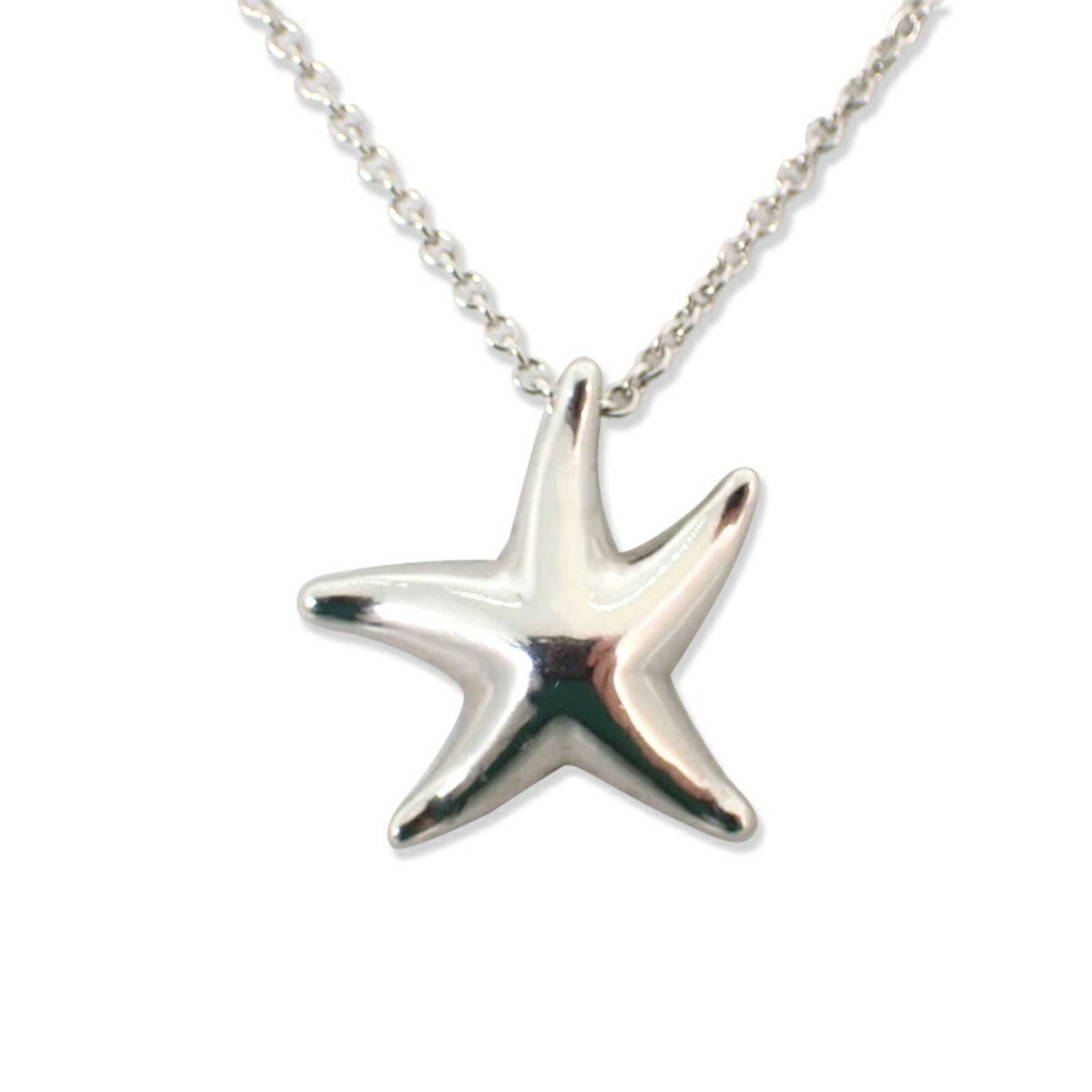 Co Tiffany Starfish Pendant Necklace 925: Co Tiffany Starfish Pendant Necklace 925 Sterling Silver 925 Tiffany Starfish Pendant Necklace, 41 cm / 16.14'' circumference, with a 15mm x 14mm pendant size, bears a signature and is made from high-