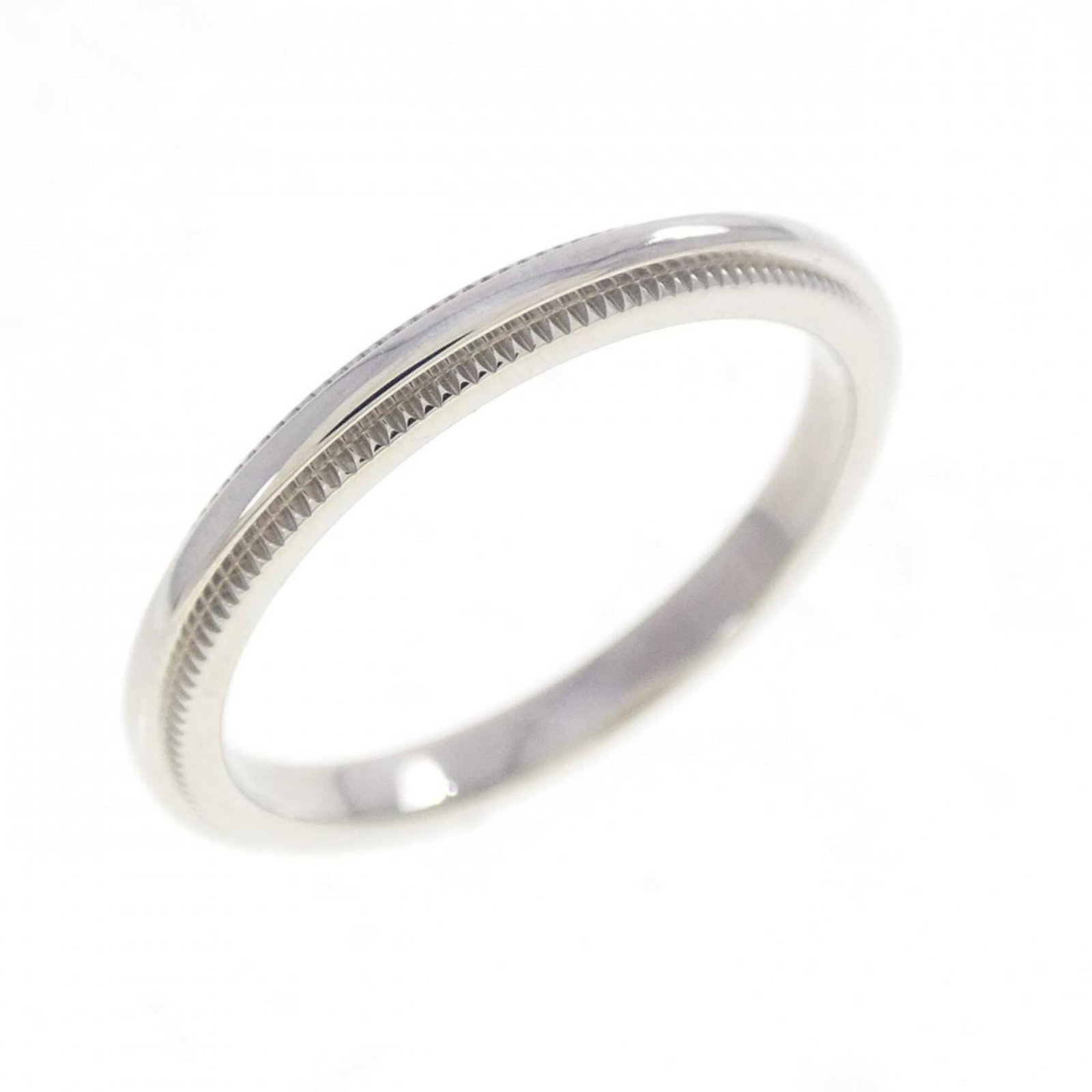 Platinum ring by Tiffany band: Platinum ring by Tiffany band Platinum ring by Tiffany features a band design made from high-quality platinum, available in size US 5. The item has been refurbished to like new condition with hardly
