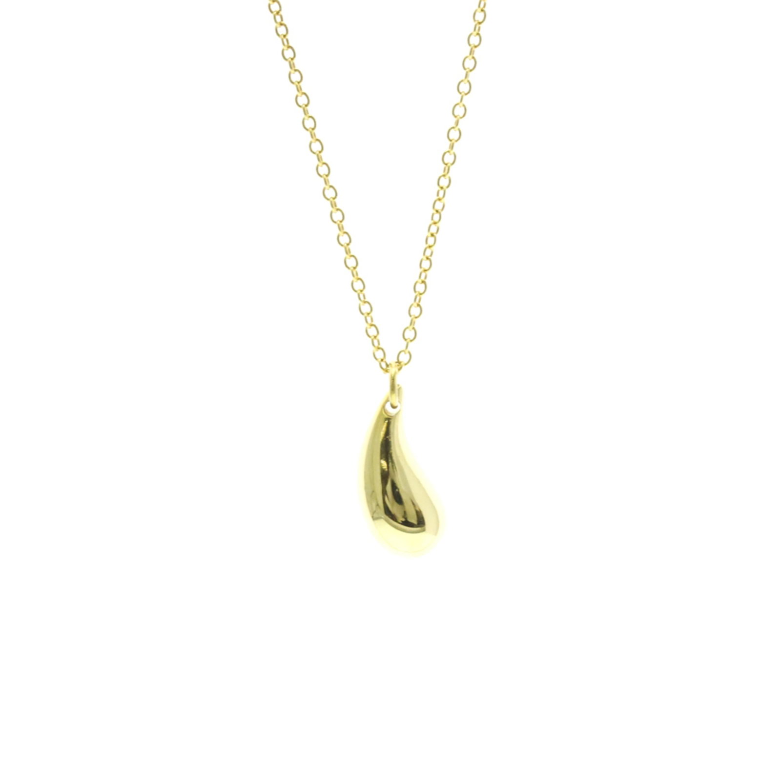 MenWomen Fashion Pendant Necklace Yellow Gold (18K) Tiffany Teardrop Necklace: MenWomen Fashion Pendant Necklace Yellow Gold (18K) Tiffany Teardrop Necklace Yellow Gold (18K) Tiffany Teardrop Necklace - A classic fashion pendant from the renowned brand, featuring a sleek teardro