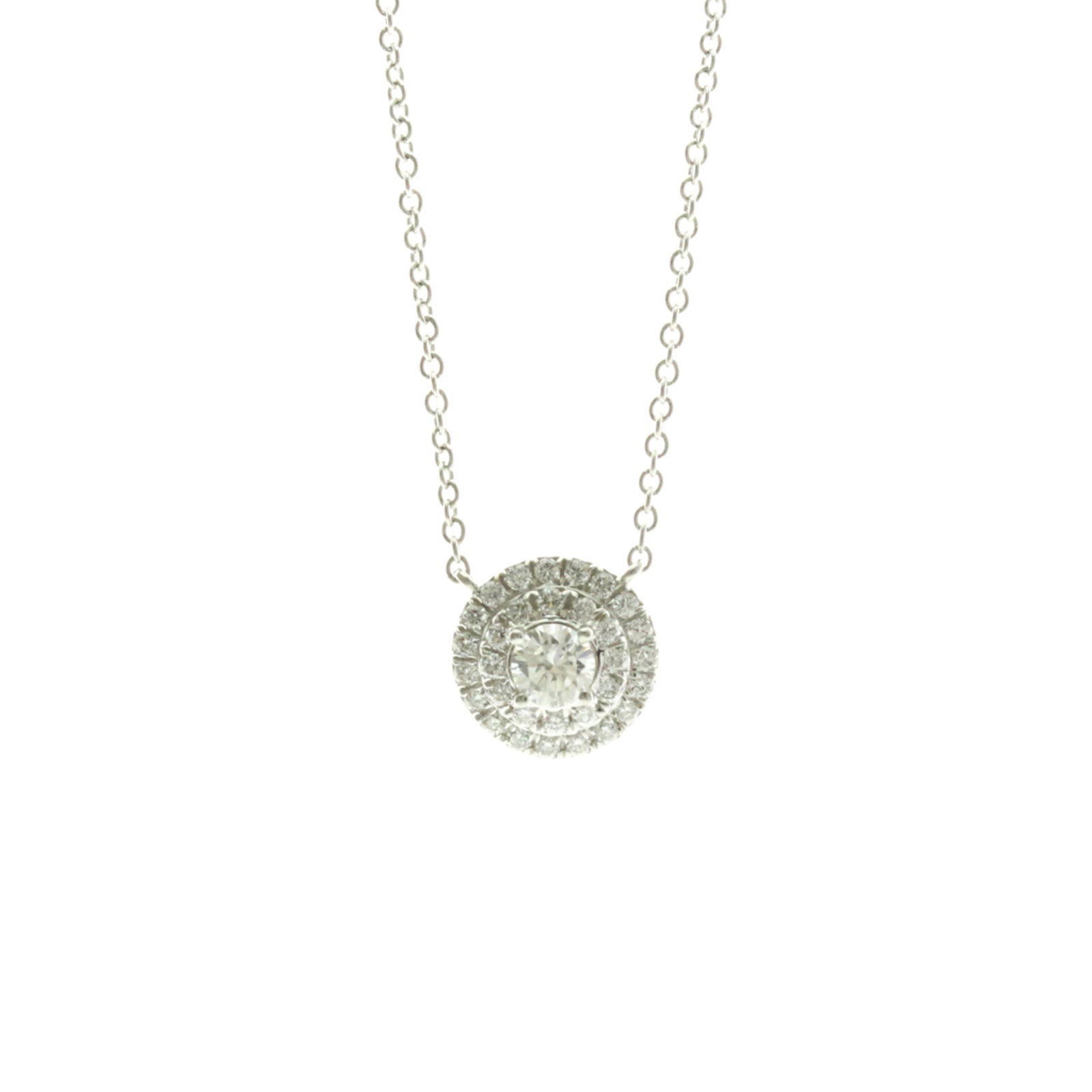Tiffany Soleste Diamond Necklace Platinum Diamond Womenmen Fashion Pendant Necklace (Silver): Tiffany Soleste Diamond Necklace Platinum Diamond Womenmen Fashion Pendant Necklace (Silver) Platinum pendant necklace with a silver-toned diamond, measuring 9mm x 9mm. The necklace features a 3.2g di