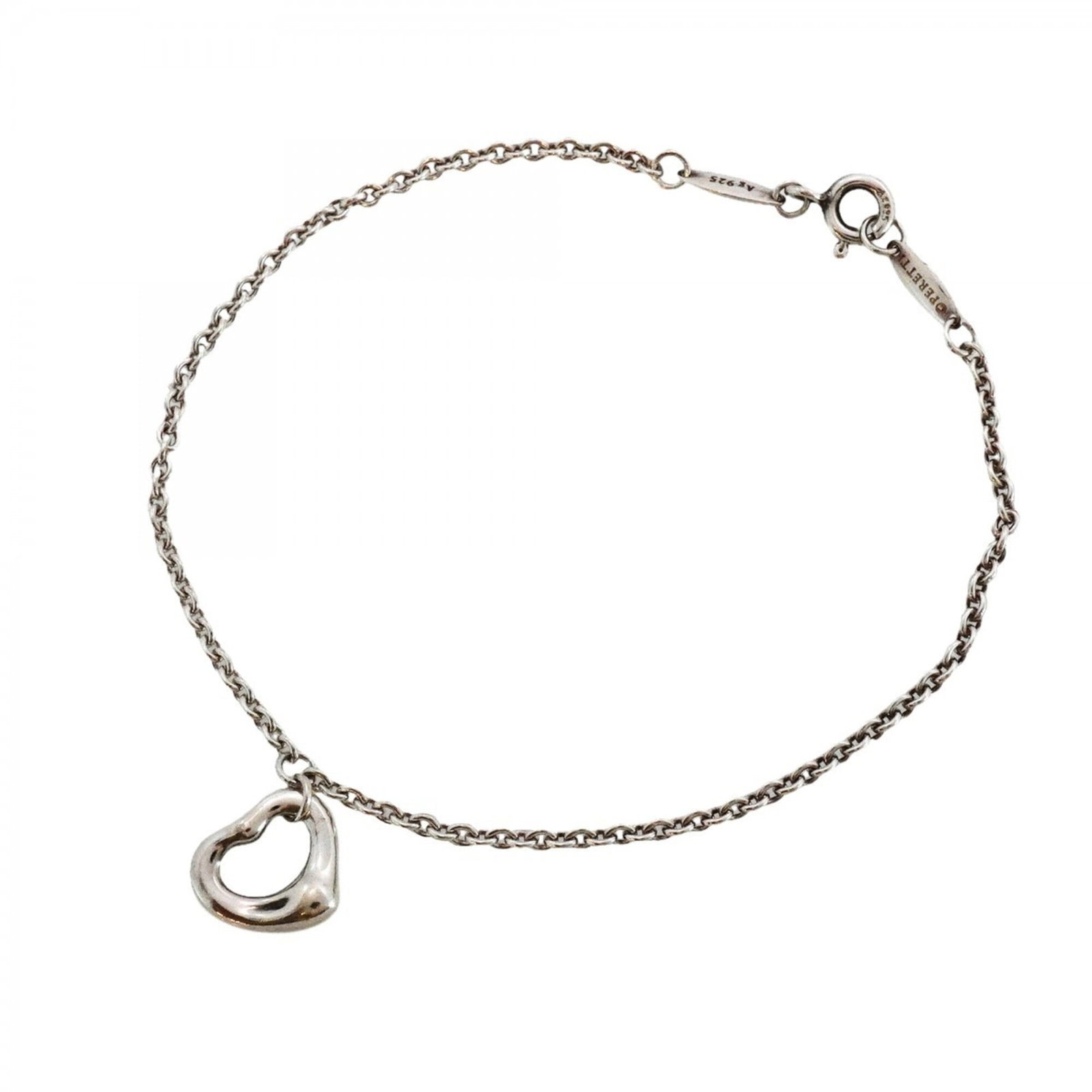 Charm Tiffany Bracelet 925 Silver: Charm Tiffany Bracelet 925 Silver Charm Tiffany Bracelet 925 Silver - A pre-owned, sterling silver charm bracelet with a classic design. Measuring 18cm in length, it features subtle signs of wear and 