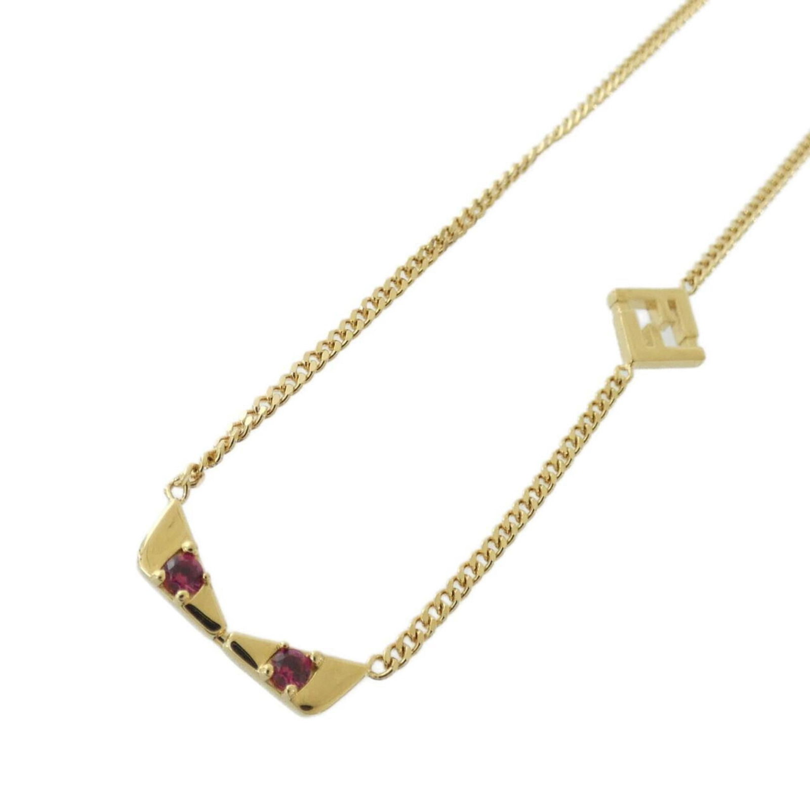 Fendi 8Ak907 Atep Necklace: Fendi 8Ak907 Atep Necklace The Fendi Atep Necklace boasts a sleek, gold design with a 6mm x 20mm pendant. Its 38.5 cm - 42 cm adjustable neck circumference ensures a comfortable fit for most women, wh
