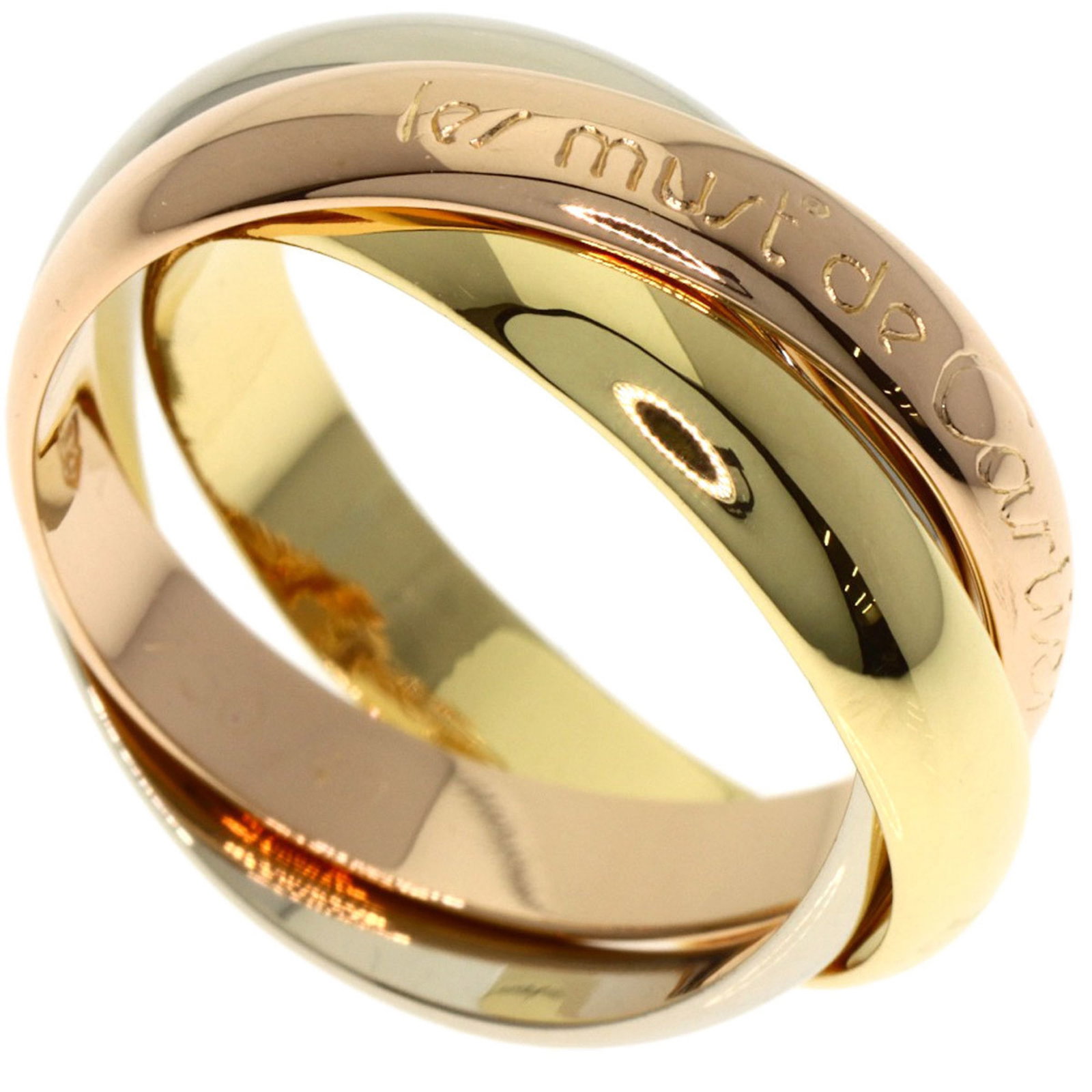 Yellow Gold Pink White Gold Women's Cartier Trinity #49 Ring (1 of 7)
