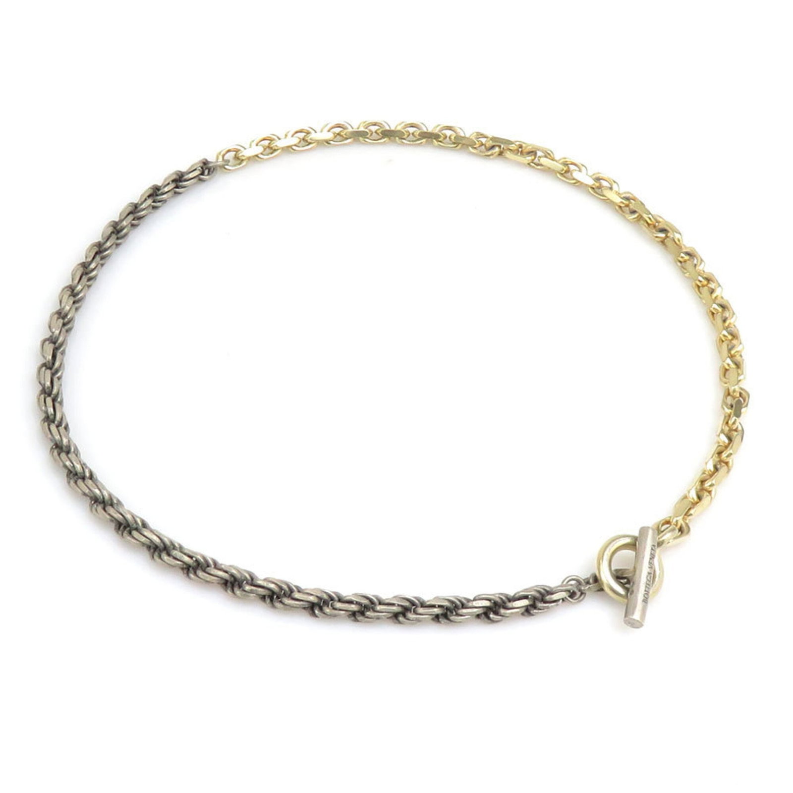 Bottega Veneta Necklace 925 Sterling Silver Metal Gold And Silver Accents For Men Women Free: Bottega Veneta Necklace 925 Sterling Silver Metal Gold And Silver Accents For Men Women Free Bottega Veneta's iconic necklace features 925 sterling silver metal with gold and silver accents, making it