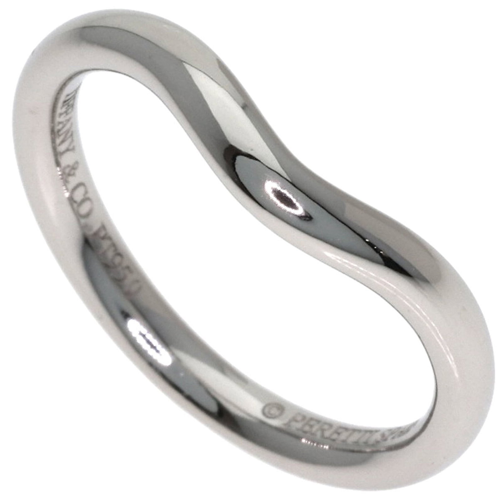 Tiffany Band Ring: Tiffany Band Ring Platinum band ring with Tiffany hallmark, featuring a 2.1mm wide band made from platinum950 metal. The ring bears some minor scratches and traces of usage but remains in very good co