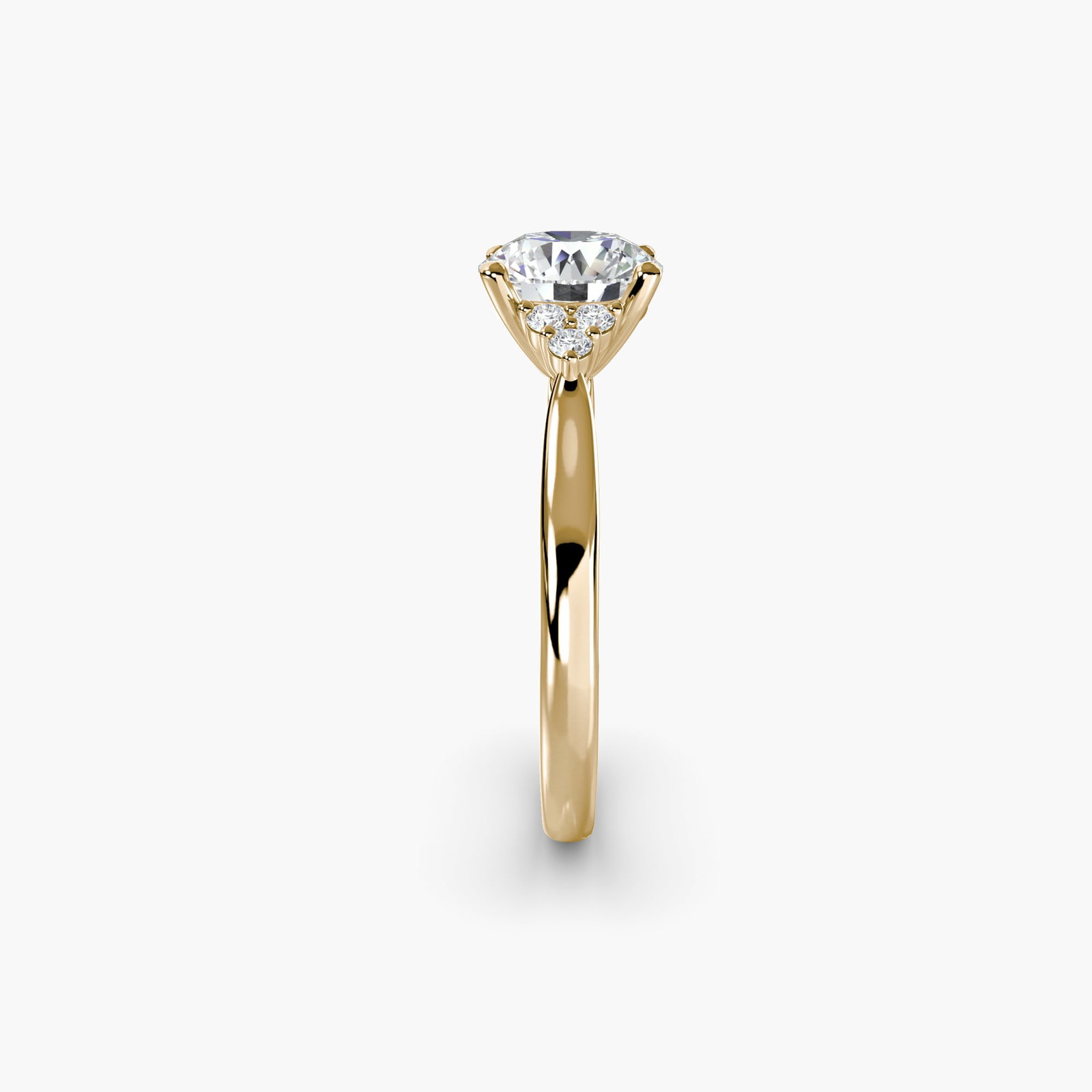 Solitaire Round 18Kt Yellow Gold Ring Setting - 3