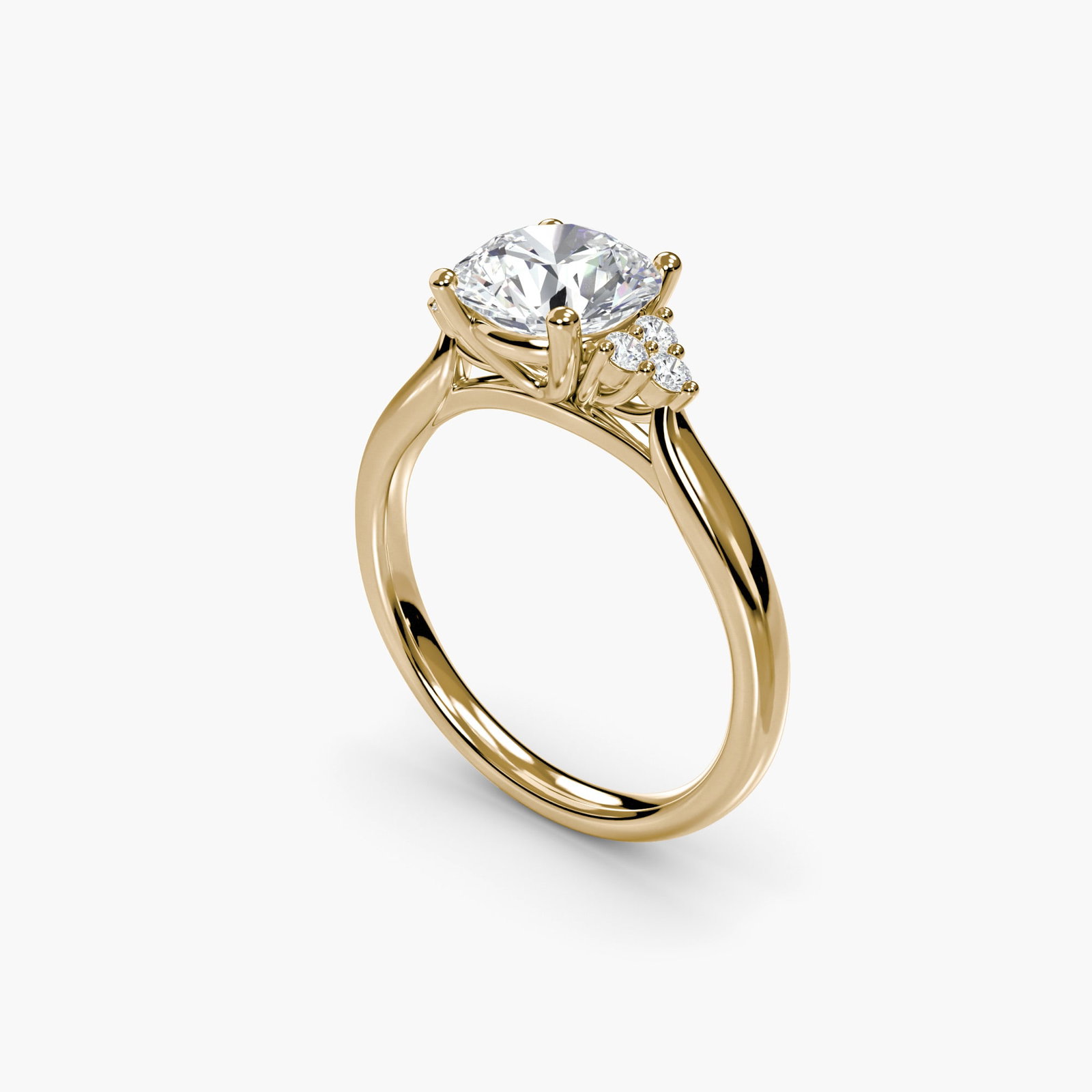 Solitaire Round 18Kt Yellow Gold Ring Setting - 5