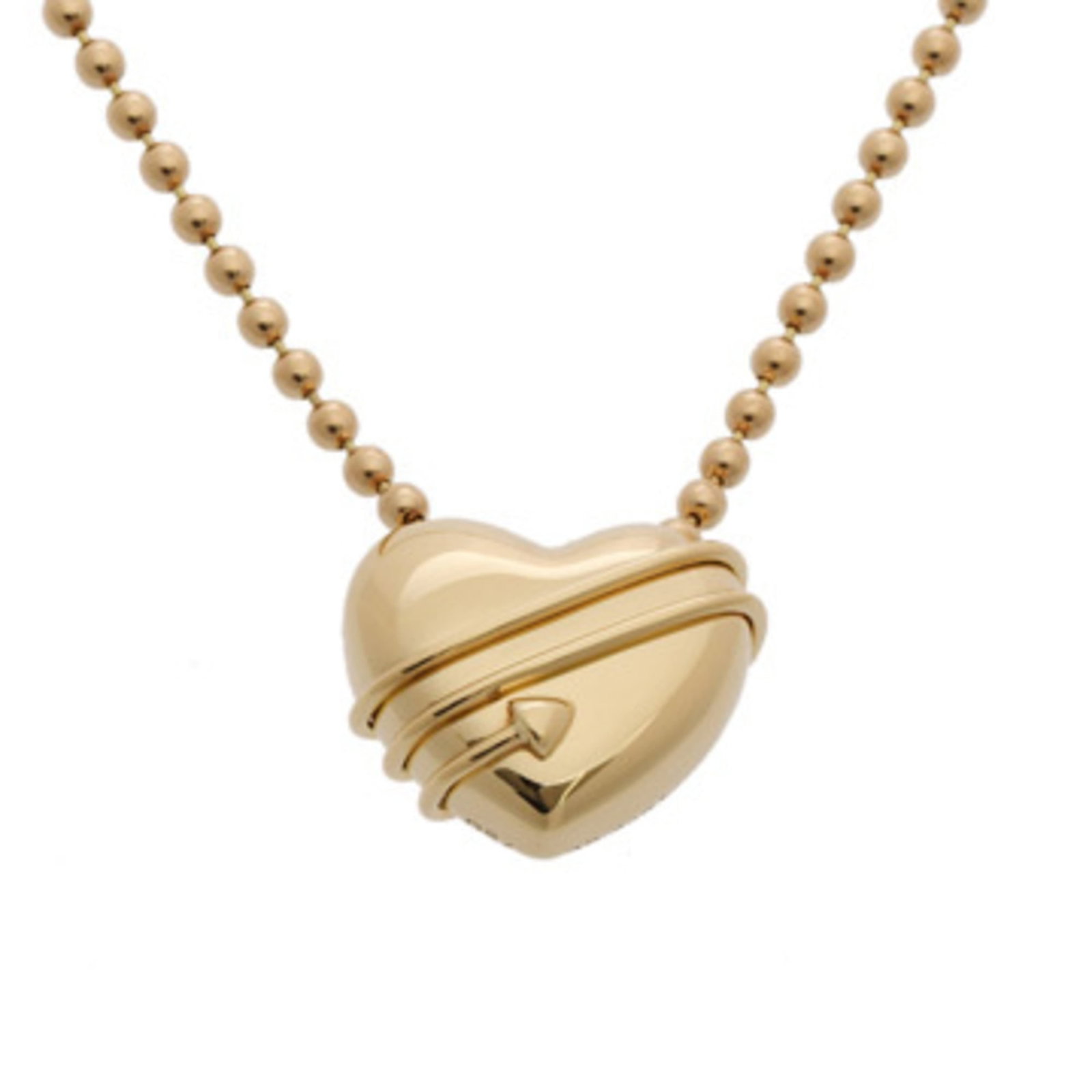 Tiffany Heart Arrow Women's 18k Yellow Gold YG Necklace Grade A Ginzo: Tiffany Heart Arrow Women's 18k Yellow Gold YG Necklace Grade A Ginzo Tiffany's iconic Heart Arrow design shines in this beautiful 18k yellow gold necklace. The A Grade Ginzo material adds a touch of 