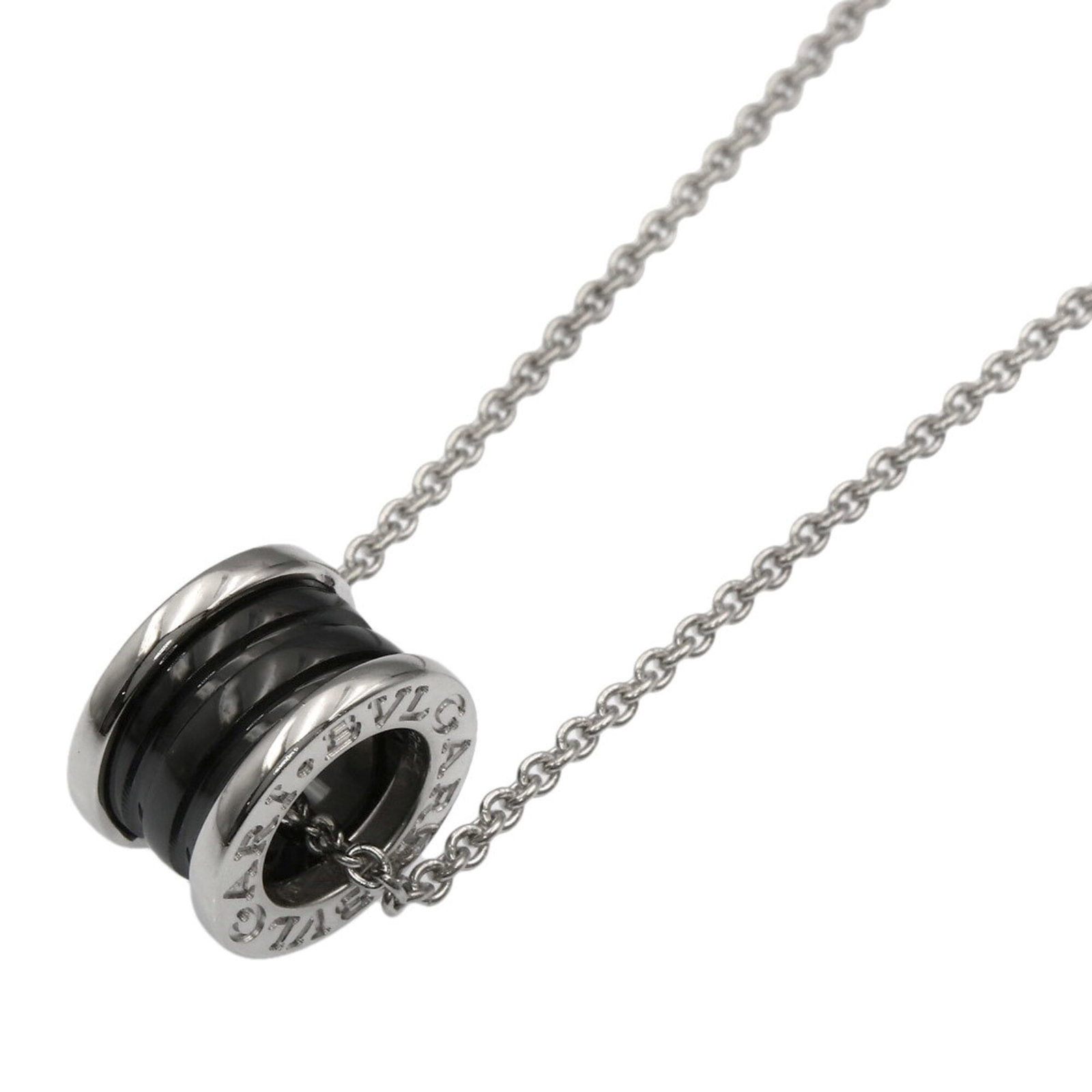 Bvlgari B-Zero1 Save The Children Necklace Silver/ Ceramic Women'S: Bvlgari B-Zero1 Save The Children Necklace Silver/ Ceramic Women'S Bvlgari B-Zero1 Save The Children Necklace in Silver and Ceramic, featuring a striking design. This necklace boasts a unique blend