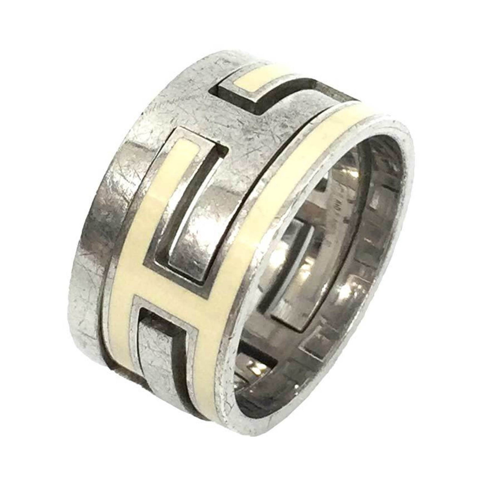 Silver 925 Lacquer Ring Band Hermes (1 of 3)