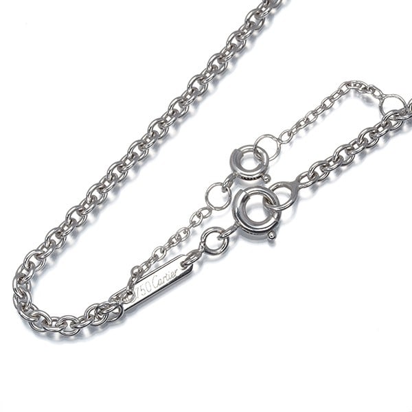 Chain necklace Cartier forsa 750 white gold 42cm: Chain necklace Cartier forsa 750 white gold 42cm Cartier's Forsa collection is showcased in this elegant 18k white gold chain necklace, measuring 42cm. The piece features a classic chain design with n