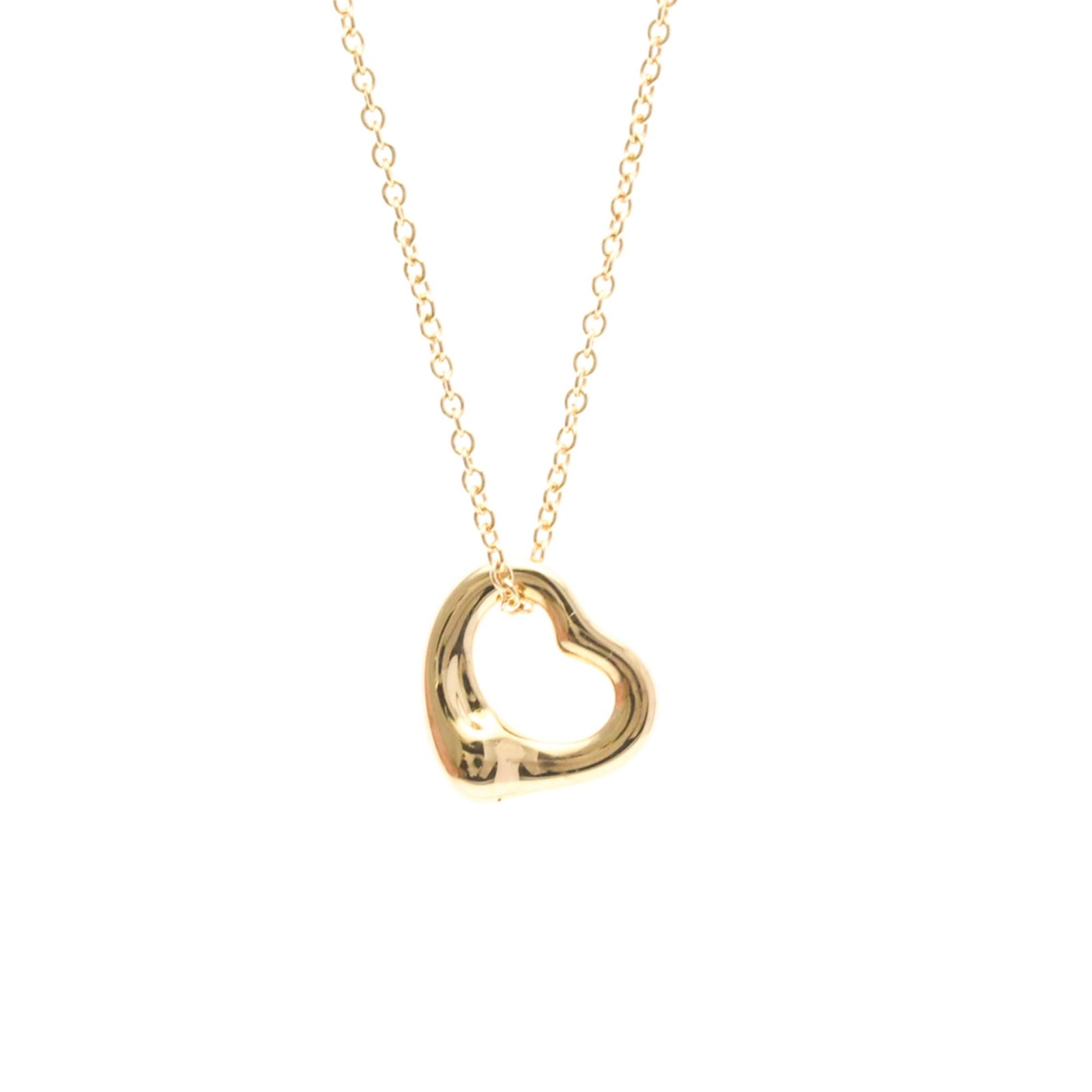 Tiffany Open Heart Pink Gold (18K) No Stone Menwomen Fashion Pendant Necklace (Pink Gold): Tiffany Open Heart Pink Gold (18K) No Stone Menwomen Fashion Pendant Necklace (Pink Gold) Pink Gold (18K) pendant necklace featuring an open heart design, crafted from high-quality pink gold metal. Th