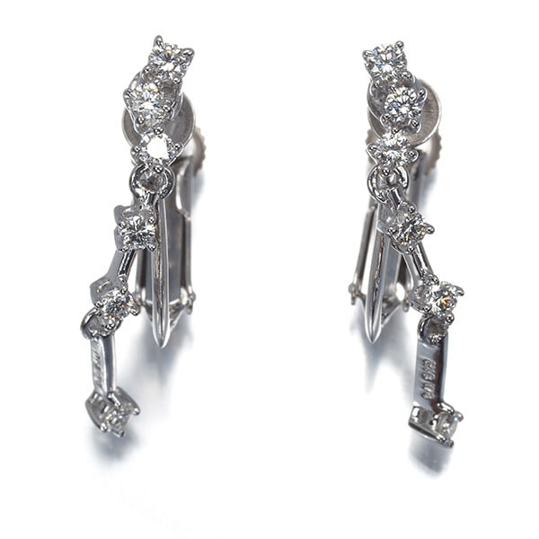 Tasaki Earrings Diamond 0.11Ct/ 0.11Ct 18K 750 White Gold (1 of 5)