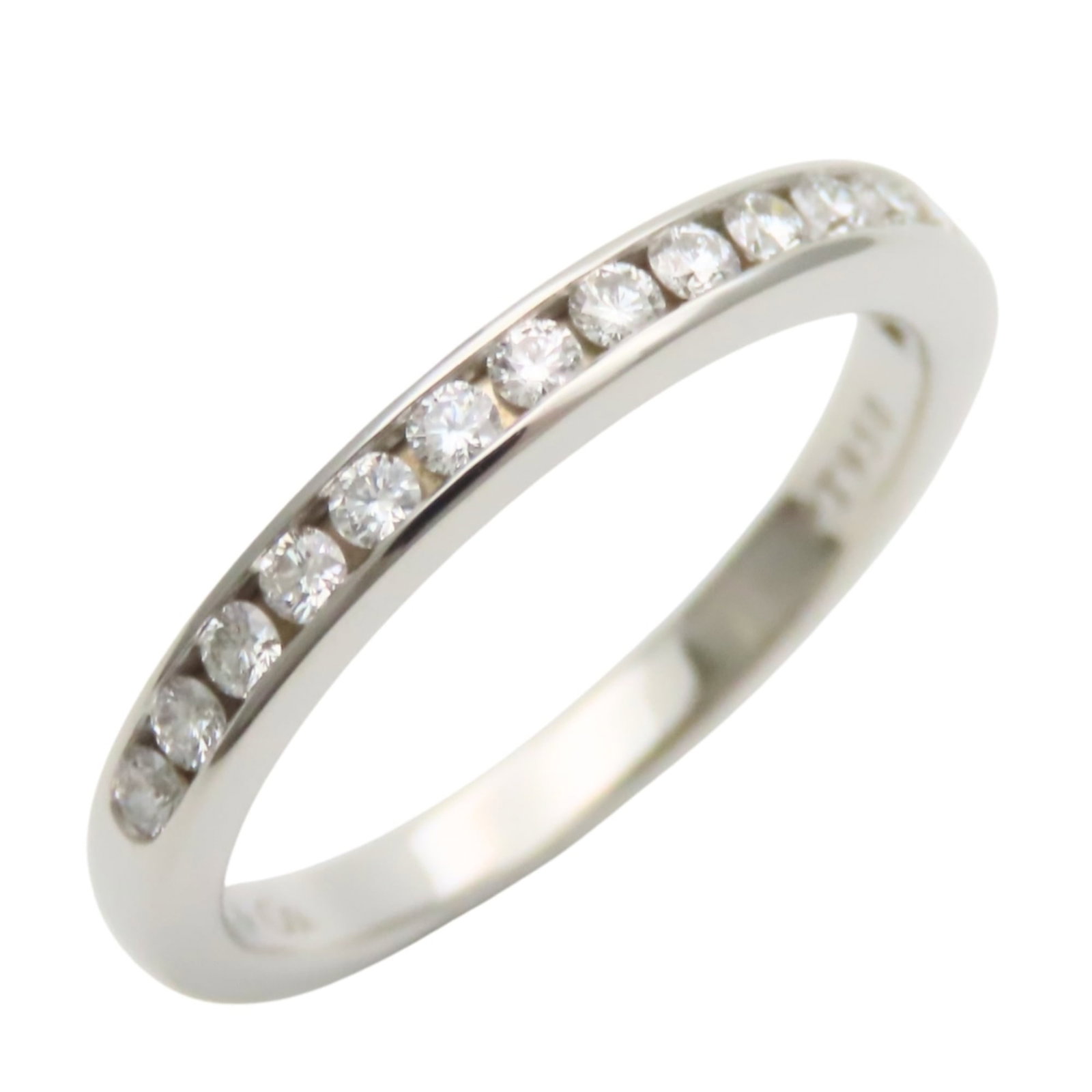 Platinum ring by Tiffany band: Platinum ring by Tiffany band Platinum ring by Tiffany features a diamond stone set in a band style design, crafted from high-quality platinum material. The item is a used (like new) condition, with h