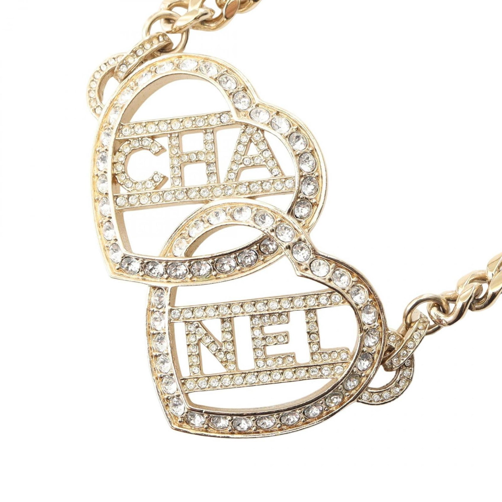 Chanel Choker Accessory Gp (Gold Plated) With Rhinestones Women'S Gold And Clear: Chanel Choker Accessory Gp (Gold Plated) With Rhinestones Women'S Gold And Clear Chanel's iconic choker accessory shines with gold plating and clear rhinestones, adding a touch of luxury to any outfit