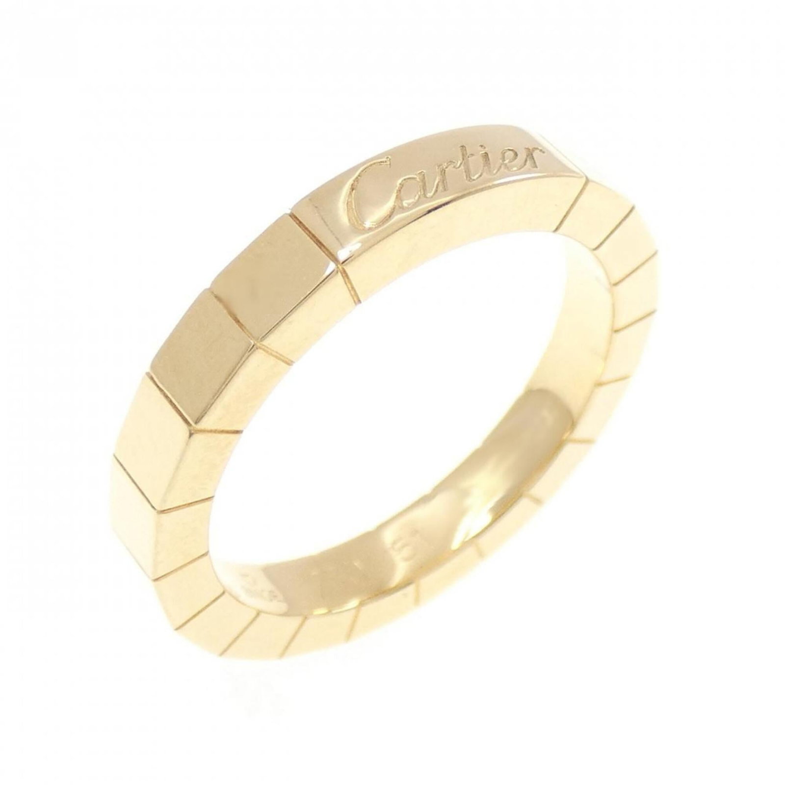Yellow Gold Ring 18K Cartier: Yellow Gold Ring 18K Cartier Yellow Gold Ring 18K Cartier - A Timeless Classic. This 18K yellow gold band ring features the iconic Cartier style, with a few traces of usage visible but overall in very