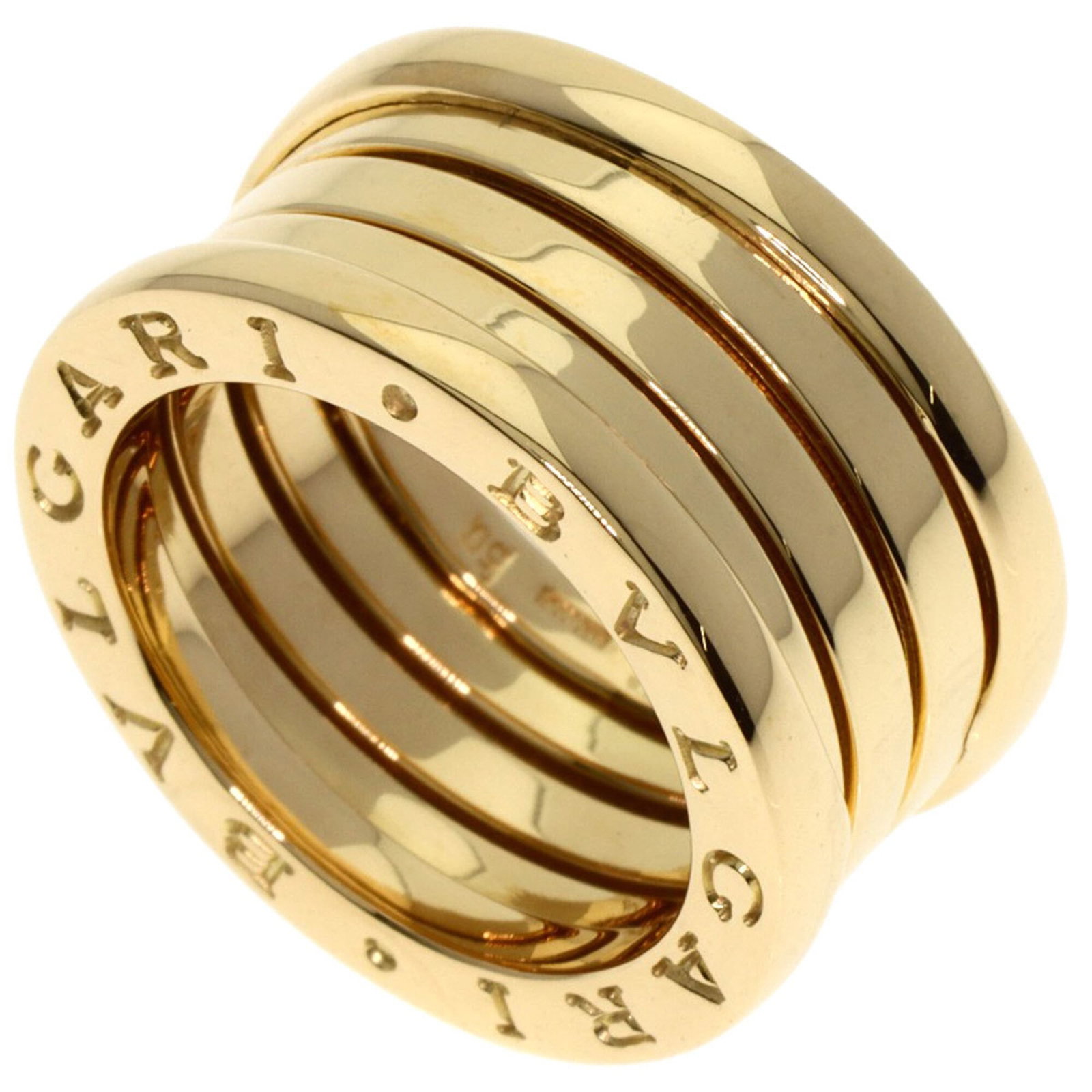 Bvlgari Band Ring Yellow Gold (18K): Bvlgari Band Ring Yellow Gold (18K) Yellow Gold (18K) Bvlgari Band Ring for Women, Size 5.5, in like new condition with hardly any traces of usage. This 50mm band ring features the iconic Bvlgari styl