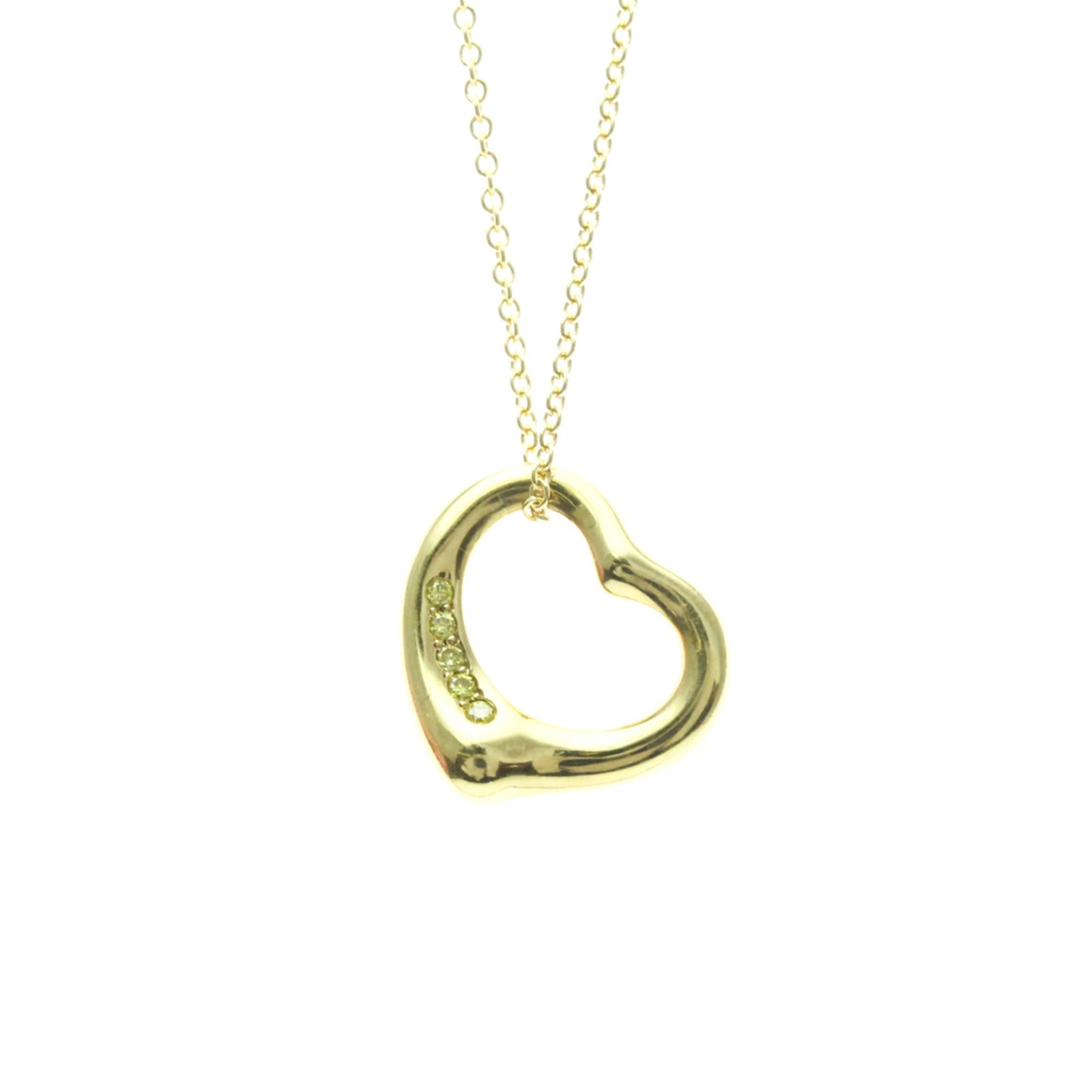 Tiffany Open Heart Yellow Gold (18K) Diamond Menwomen Fashion Pendant Necklace (Gold): Tiffany Open Heart Yellow Gold (18K) Diamond Menwomen Fashion Pendant Necklace (Gold) Tiffany's iconic Open Heart design shines in this elegant yellow gold pendant necklace, featuring a stunning 4.5g 