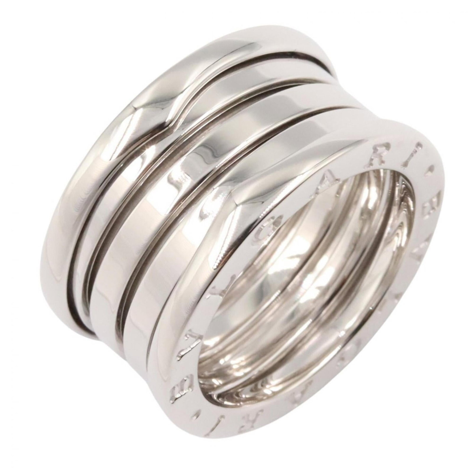 Bvlgari Band Ring White Gold (18K): Bvlgari Band Ring White Gold (18K) Bvlgari Band Ring White Gold (18K) features a sleek design with a focus on understated elegance. Made from high-quality white gold, this 18K band ring boasts a