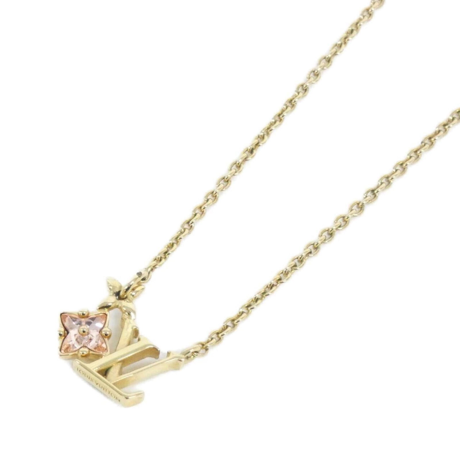 Lulugram Louis Vuitton Necklace M00783: Lulugram Louis Vuitton Necklace M00783 Gold and Rose Gold Lulugram Louis Vuitton Necklace in Excellent Condition. This beautiful necklace features a 10mm x 15mm pendant with a gold and rose gold
