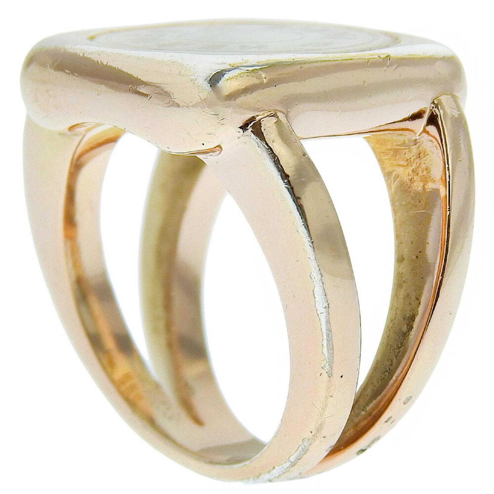 Hermes band ring gold plating shell - 3