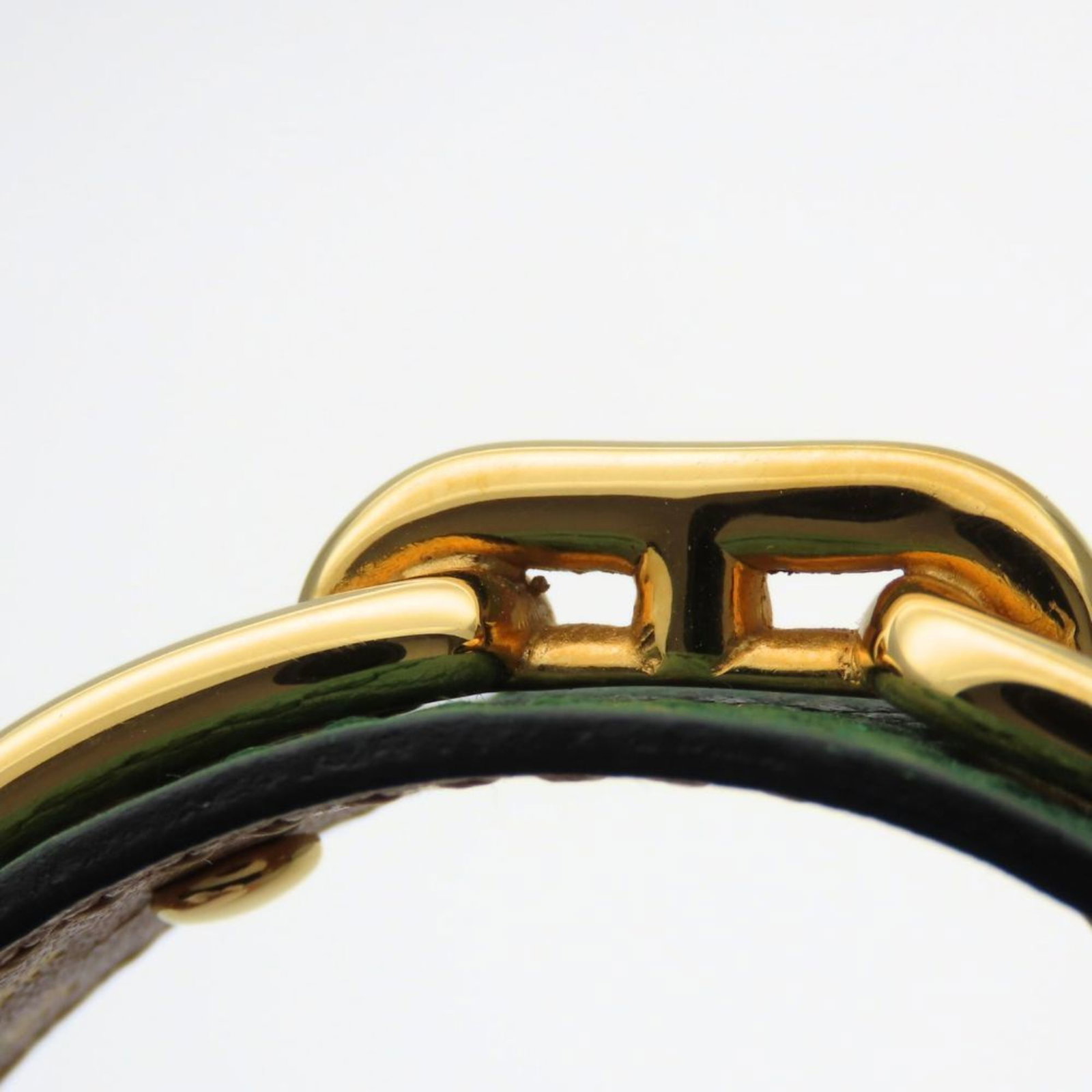 Metal leather bangle Hermes - 7