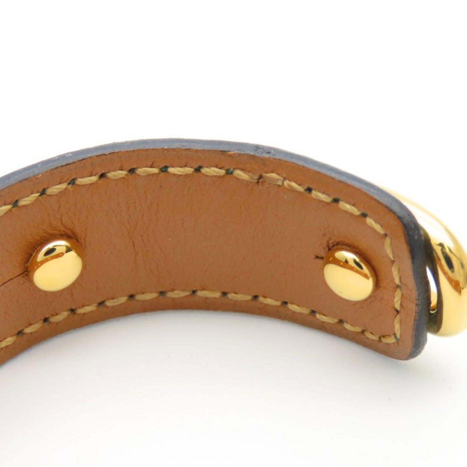 Metal leather bangle Hermes - 9