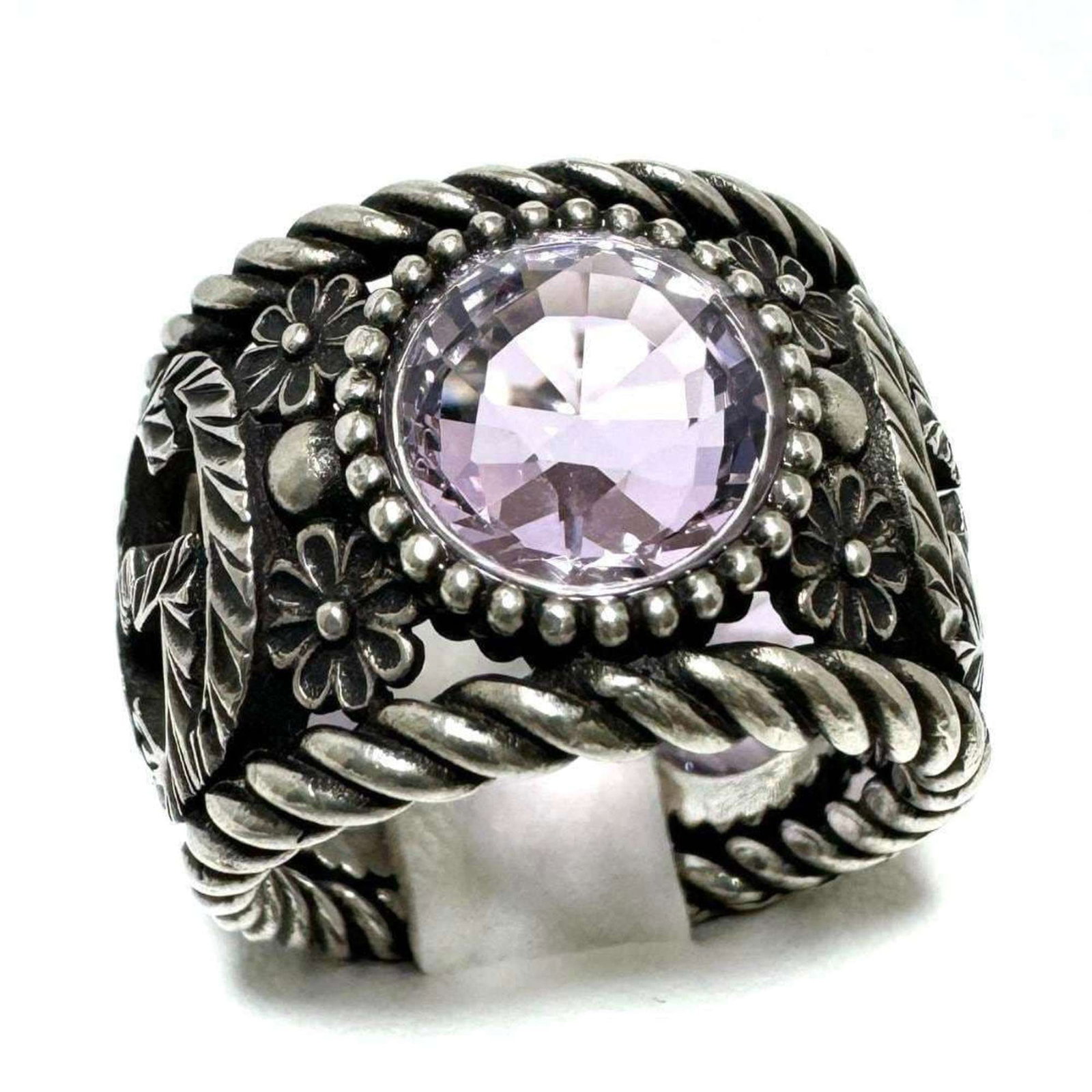 Silver Rhinestone 925 Gucci Band Ring: Silver Rhinestone 925 Gucci Band Ring Silver Rhinestone 925 Gucci Band Ring features intricate details with rhinestones and silver 925 material. The ring bears a signature, adding a touch of personal 