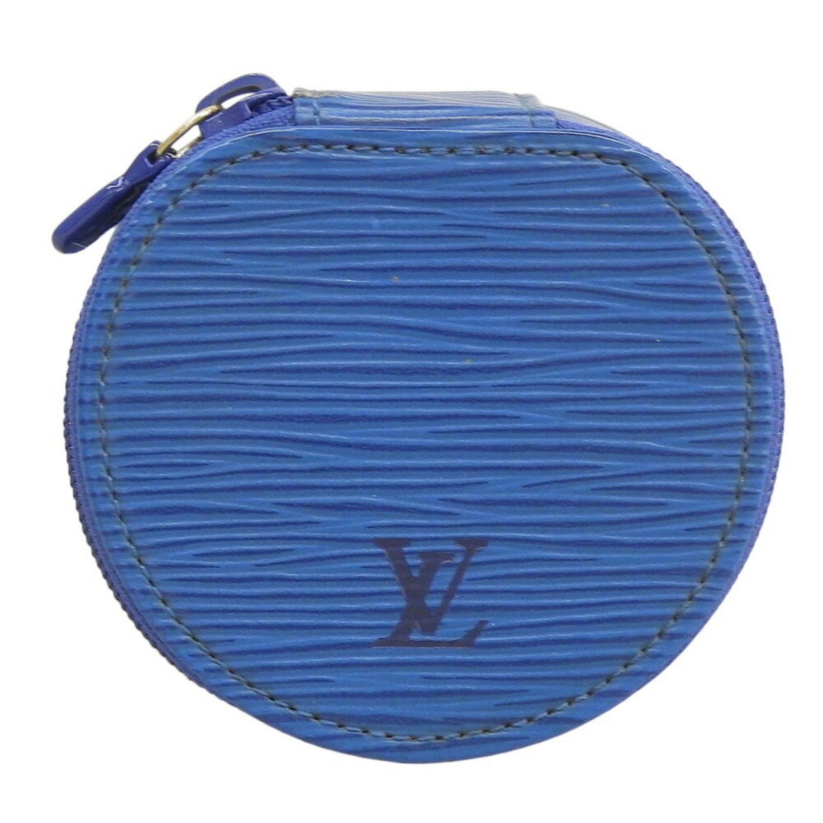 Epi Leather Louis Vuitton Jewelry Case: Epi Leather Louis Vuitton Jewelry Case The Epi Leather Louis Vuitton Jewelry Case boasts a striking blue hue and premium epi leather construction, showcasing the iconic brand's signature style.