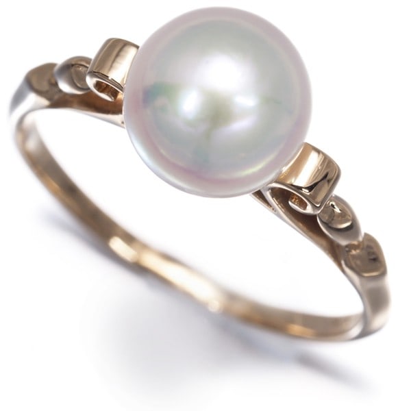 Akoya pearl ring gold 585 yellow 8.2mm 14k Mikimoto US6.75-7: Akoya pearl ring gold 585 yellow 8.2mm 14k Mikimoto US6.75-7 The Mikimoto Akoya pearl ring in 14k yellow gold features an 8.2mm main stone, showcasing the beauty of cultured pearls. This US6.75-7