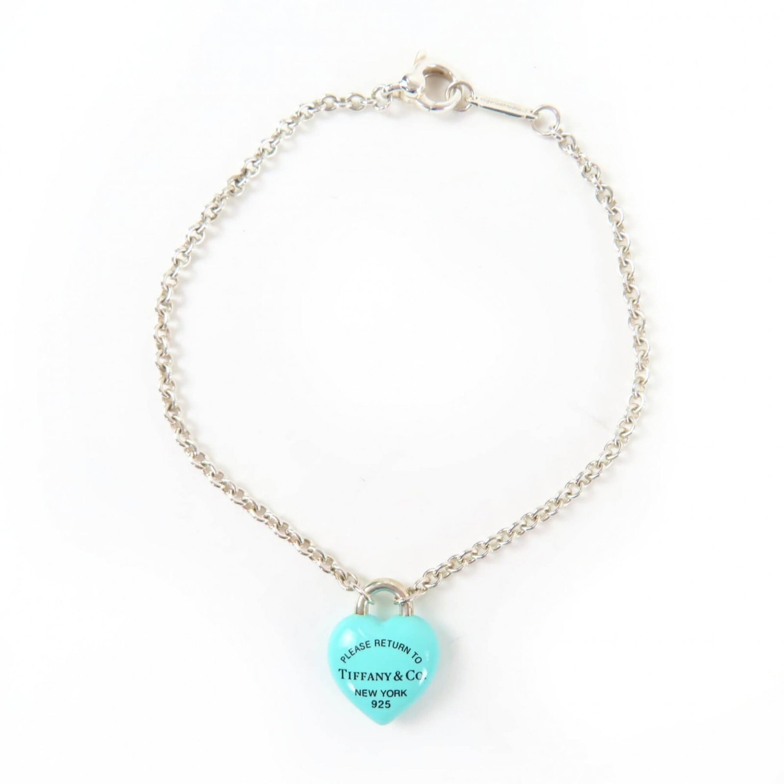 Charm Tiffany Bracelet 925 Silver: Charm Tiffany Bracelet 925 Silver Charm Tiffany Bracelet 925 Silver - A beautiful, mint-condition charm bracelet made from high-quality 925 silver, featuring a stunning blue color. The 16cm length pro