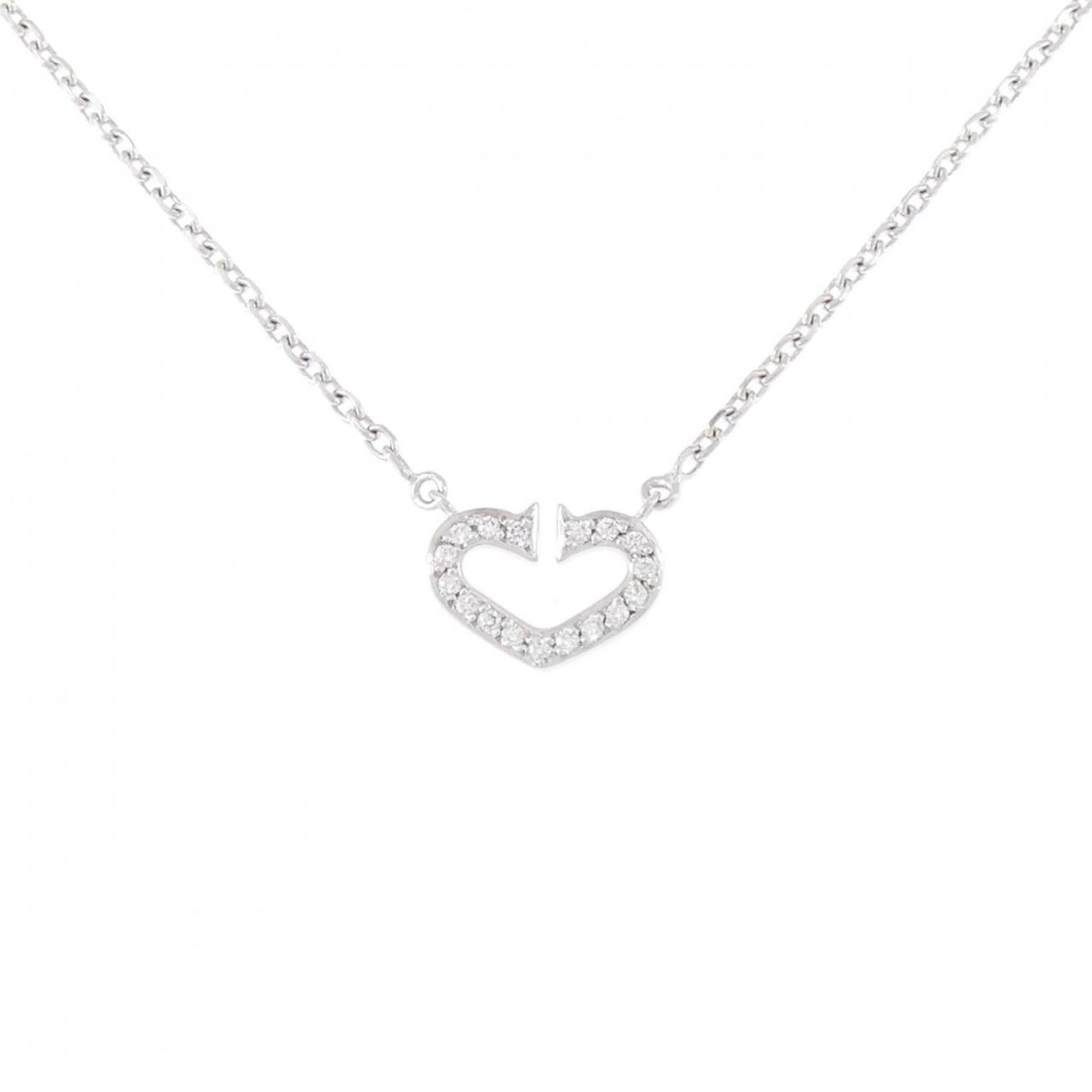 Heart Necklace from Cartier: Heart Necklace from Cartier Cartier's iconic heart necklace, crafted from 18K white gold and adorned with a stunning diamond pendant, adds a touch of timeless elegance to any outfit. The necklace's sl