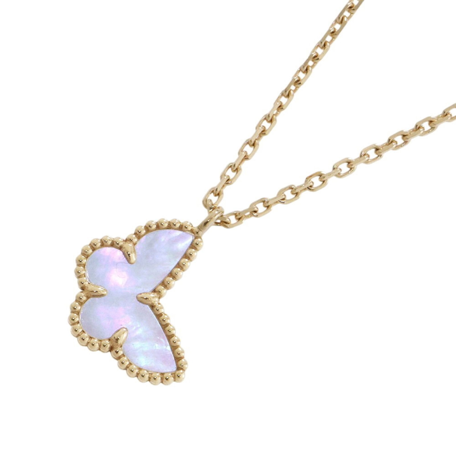 Van Cleef & Arpels Sweet Papillon Pendant Necklace Mother Of Pearl 18K Yellow Gold (Vcarf69300): Van Cleef & Arpels Sweet Papillon Pendant Necklace Mother Of Pearl 18K Yellow Gold (Vcarf69300) Van Cleef & Arpels Sweet Papillon Pendant Necklace in 18K Yellow Gold features a beautiful mother of