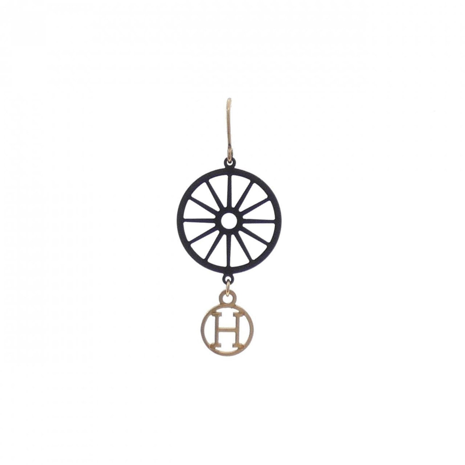 Hermes Drop Earrings Pink Gold (18K) Silver 925: Hermes Drop Earrings Pink Gold (18K) Silver 925 Pink Gold (18K) and Silver 925 meet in the elegant design of these Hermes drop earrings, featuring a subtle combination of luxury materials. The