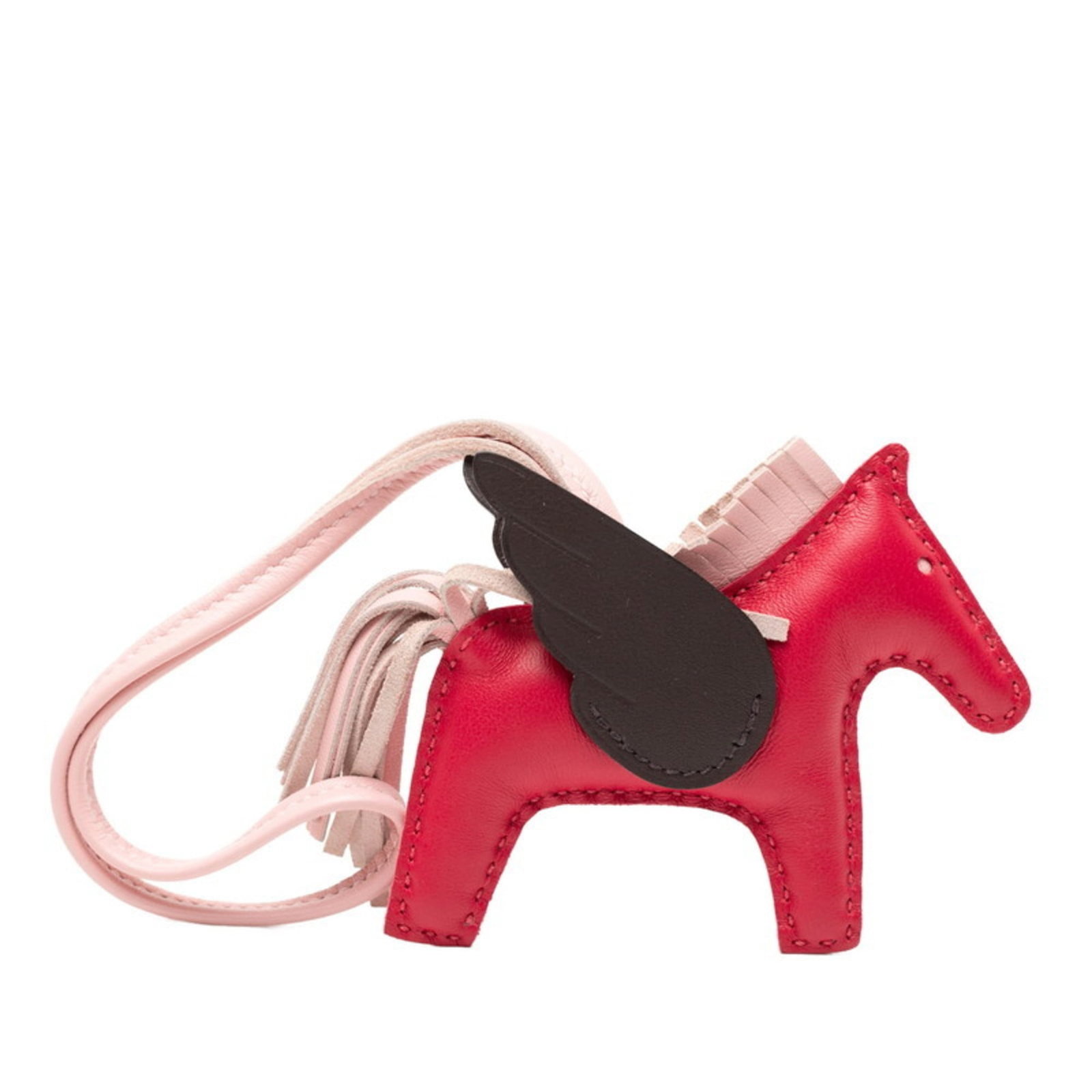 Hermes Handbag Charm Agneau Milo: Hermes Handbag Charm Agneau Milo Agneau Milo, a luxurious material used in the creation of this Hermes handbag charm, adds an air of sophistication to its design. The charm's brown and pink color