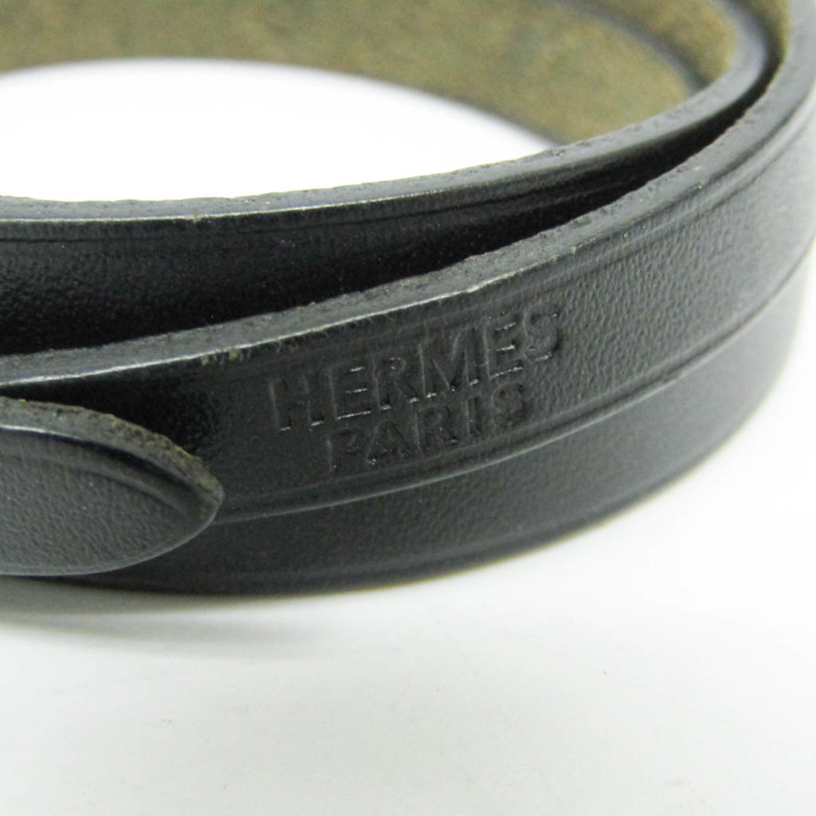 Metal leather bangle Hermes - 7