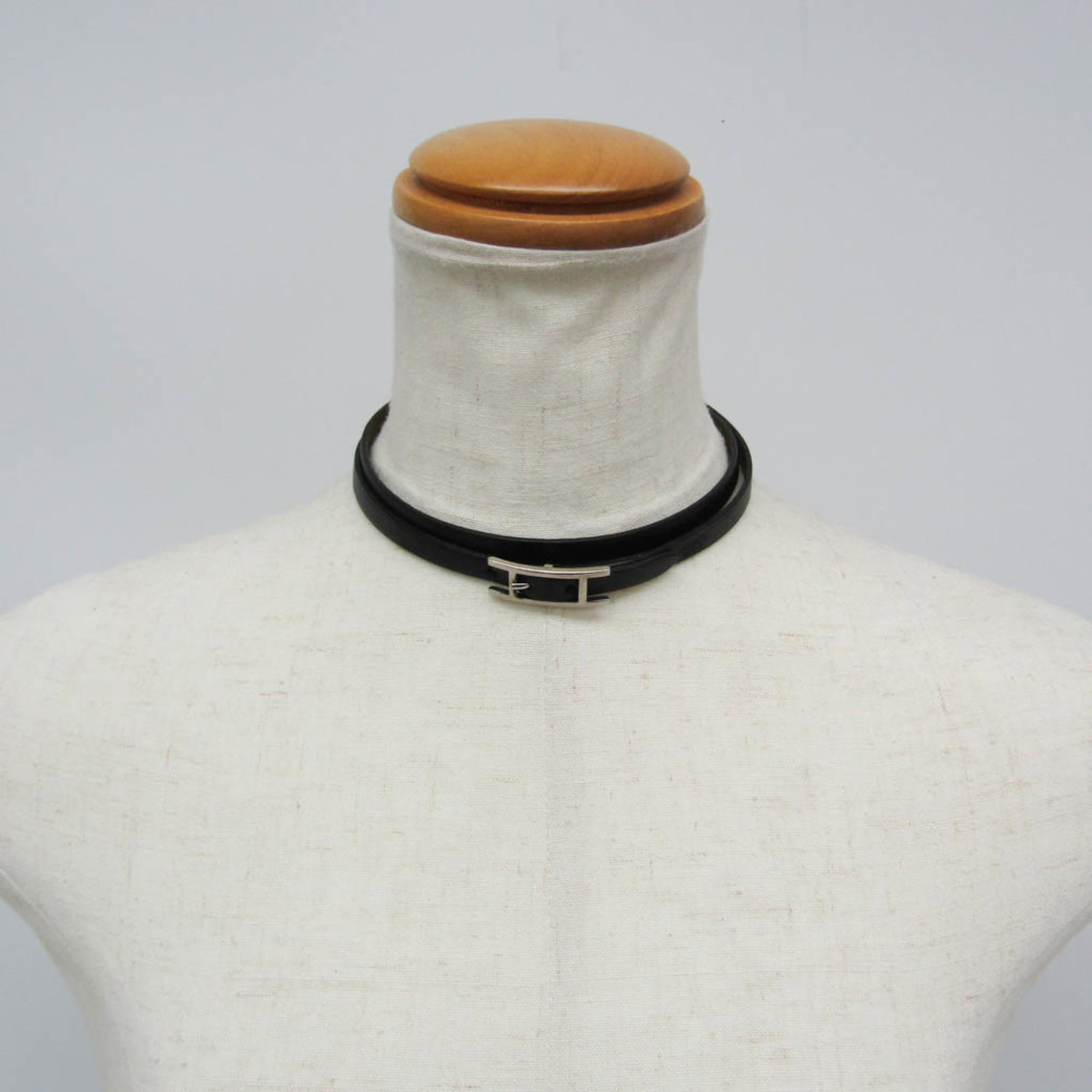 Metal leather bangle Hermes - 9