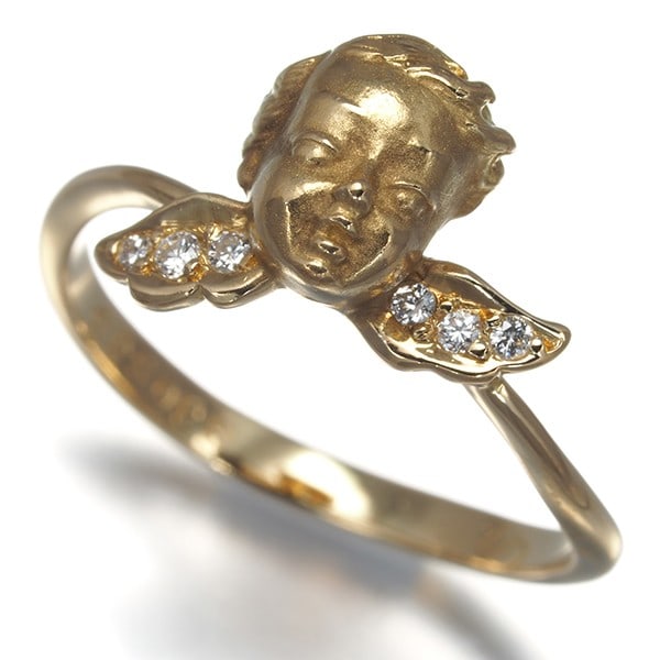 Carrera Y Carrera Ring Diamond Angel Us5.75-6 18K 750 Yellow Gold: Carrera Y Carrera Ring Diamond Angel Us5.75-6 18K 750 Yellow Gold Carrera y Carrera's Angel collection shines in this stunning 18k yellow gold ring, featuring a natural diamond main stone. The