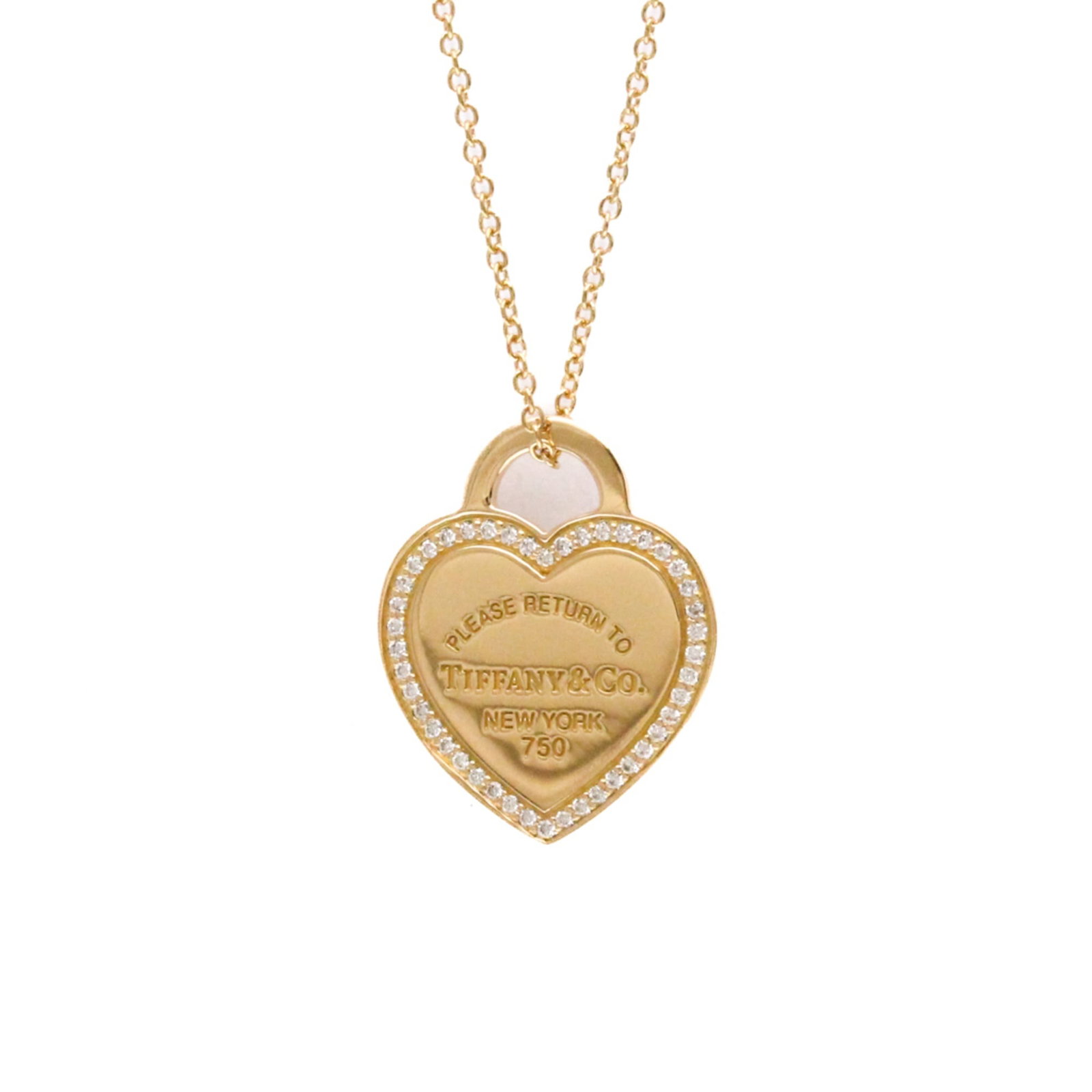 Tiffany Return To Tiffany Pink Gold (18K) Diamond Womenmen Fashion Pendant Necklace (Pink Gold): Tiffany Return To Tiffany Pink Gold (18K) Diamond Womenmen Fashion Pendant Necklace (Pink Gold) Pink Gold (18K) Diamond Pendant Necklace from Tiffany & Co. - A stylish fashion pendant featuring a